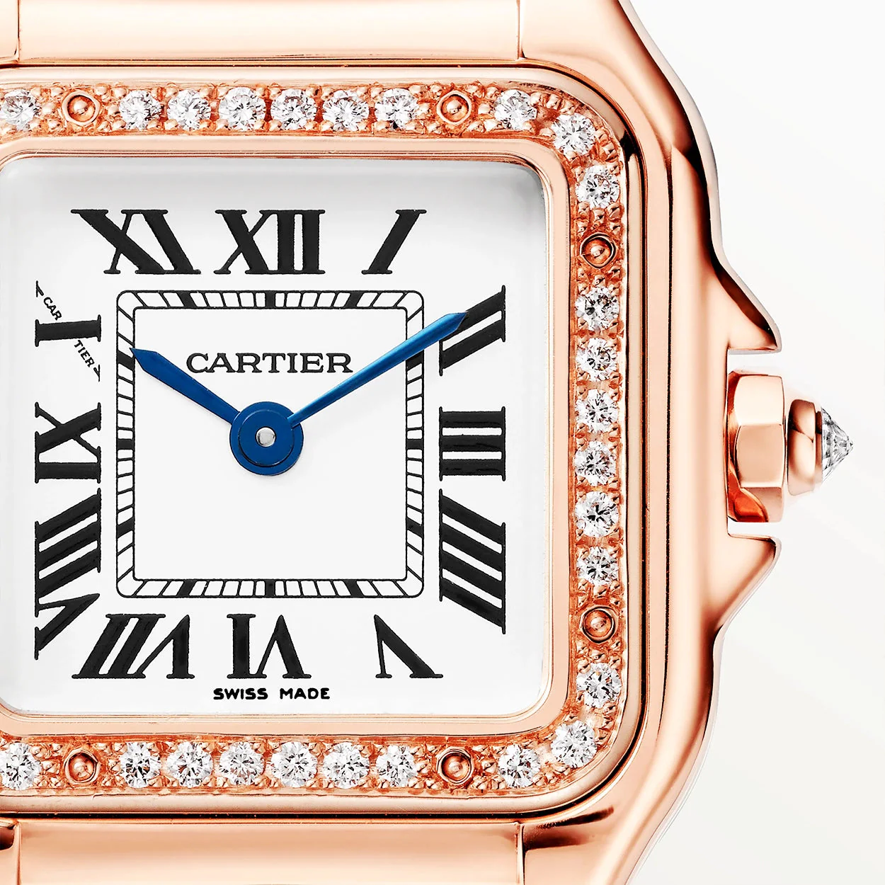 Panthère de Cartier Small 18ct Rose Gold Diamond Set Watch - Image 3