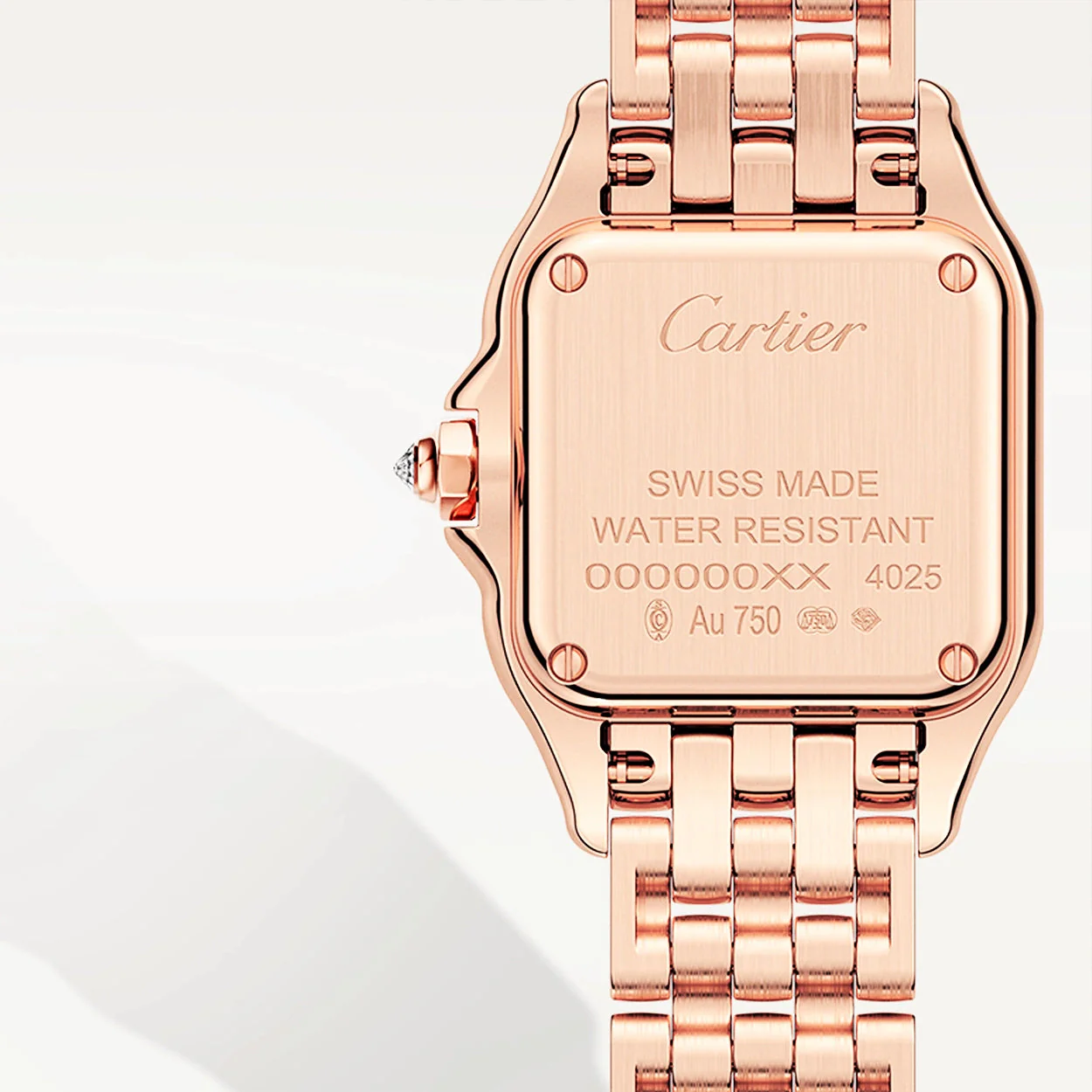 Panthère de Cartier Small 18ct Rose Gold Diamond Set Watch - Image 5