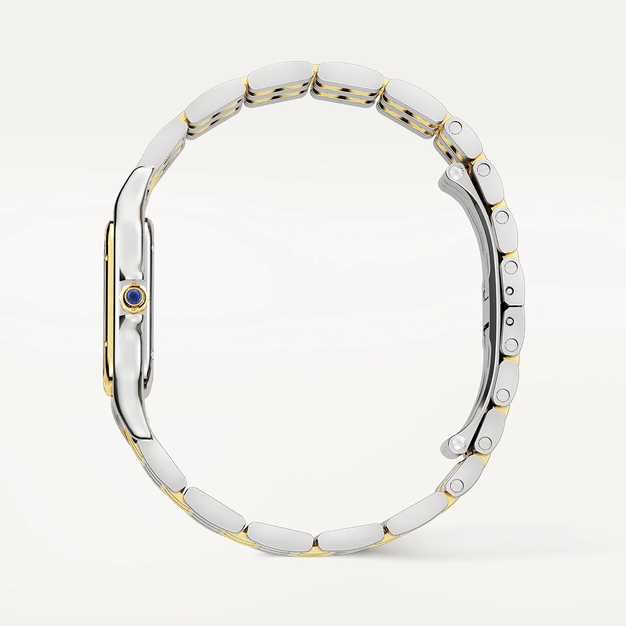 Panthère de Cartier Medium 18ct Yellow Gold & Steel Ladies Bracelet Watch - Image 5