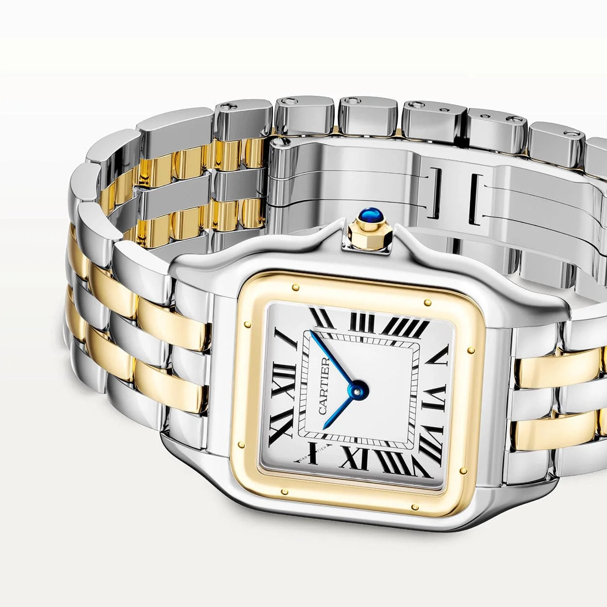 Panthère de Cartier Large 18ct Yellow Gold & Steel Bracelet Watch - Image 2