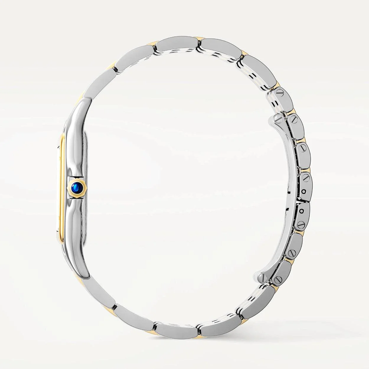 Panthère de Cartier Large 18ct Yellow Gold & Steel Bracelet Watch - Image 3