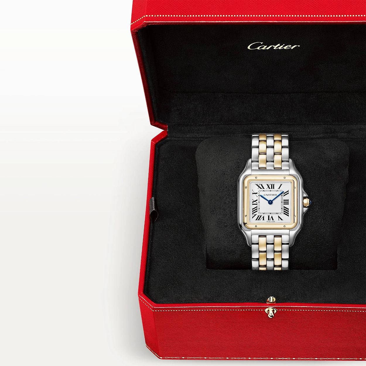 Panthère de Cartier Large 18ct Yellow Gold & Steel Bracelet Watch - Image 4