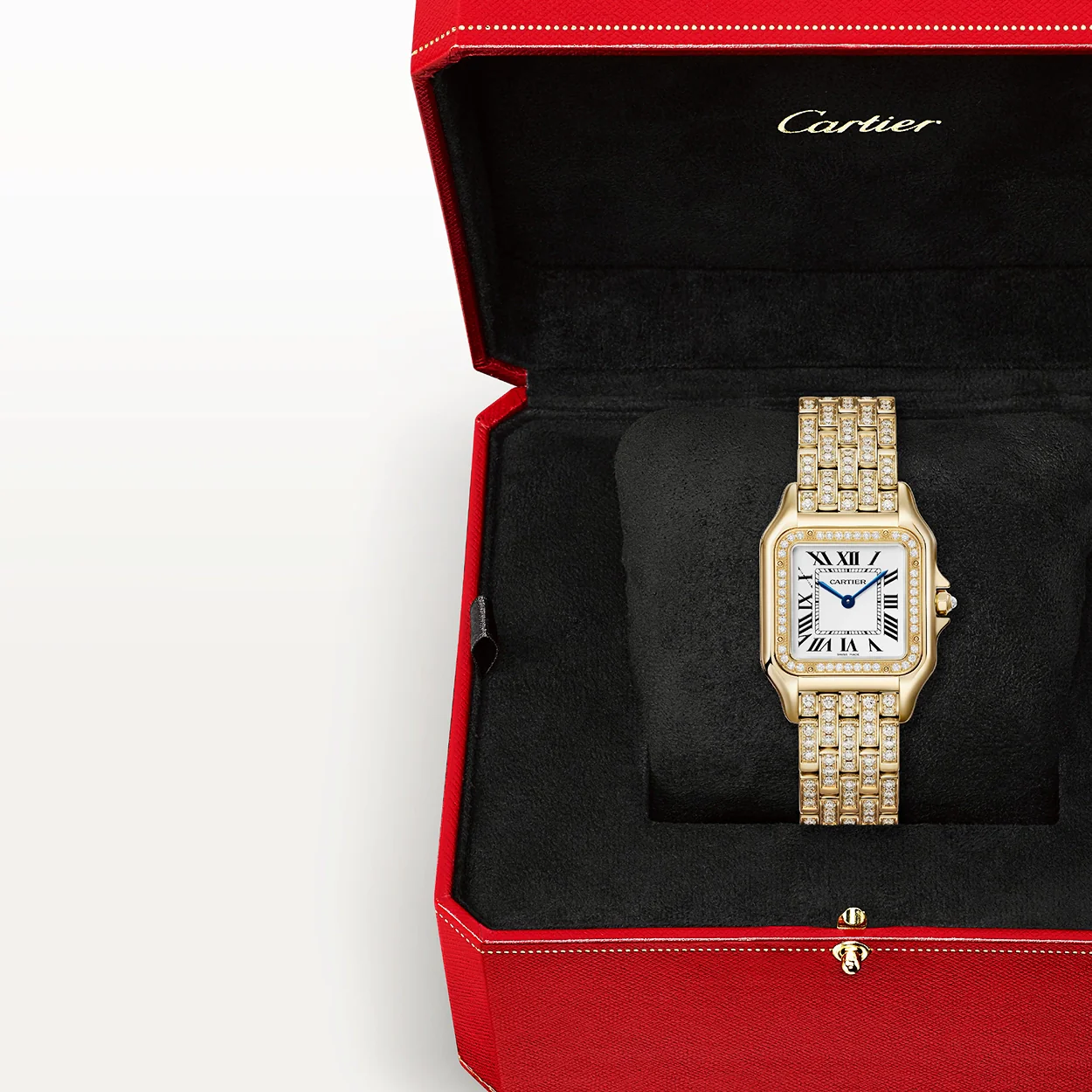 Panthère de Cartier Medium 18ct Yellow Gold Full Diamond Set Watch - Image 2