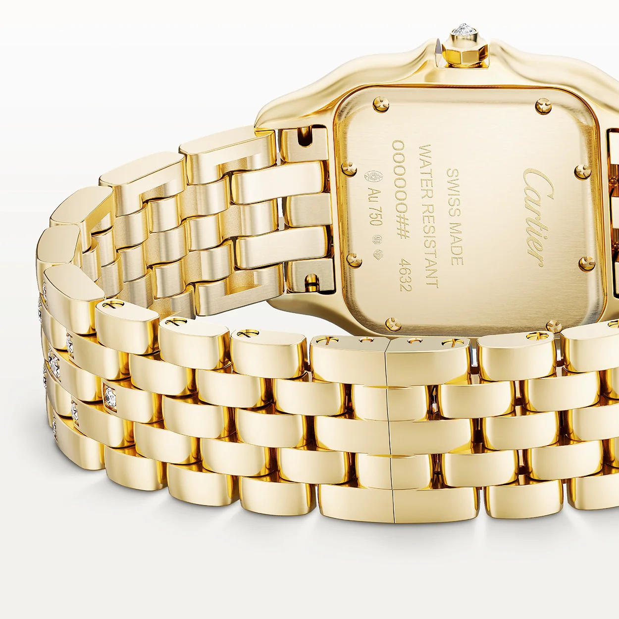 Panthère de Cartier Medium 18ct Yellow Gold Full Diamond Set Watch - Image 5