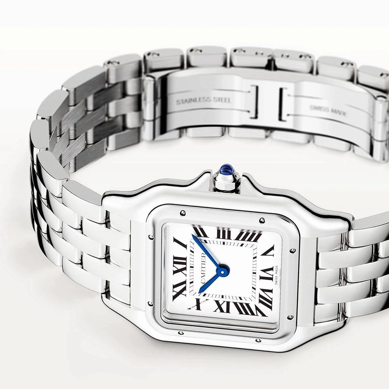 Panthère de Cartier Medium Steel Ladies Bracelet Watch - Image 4