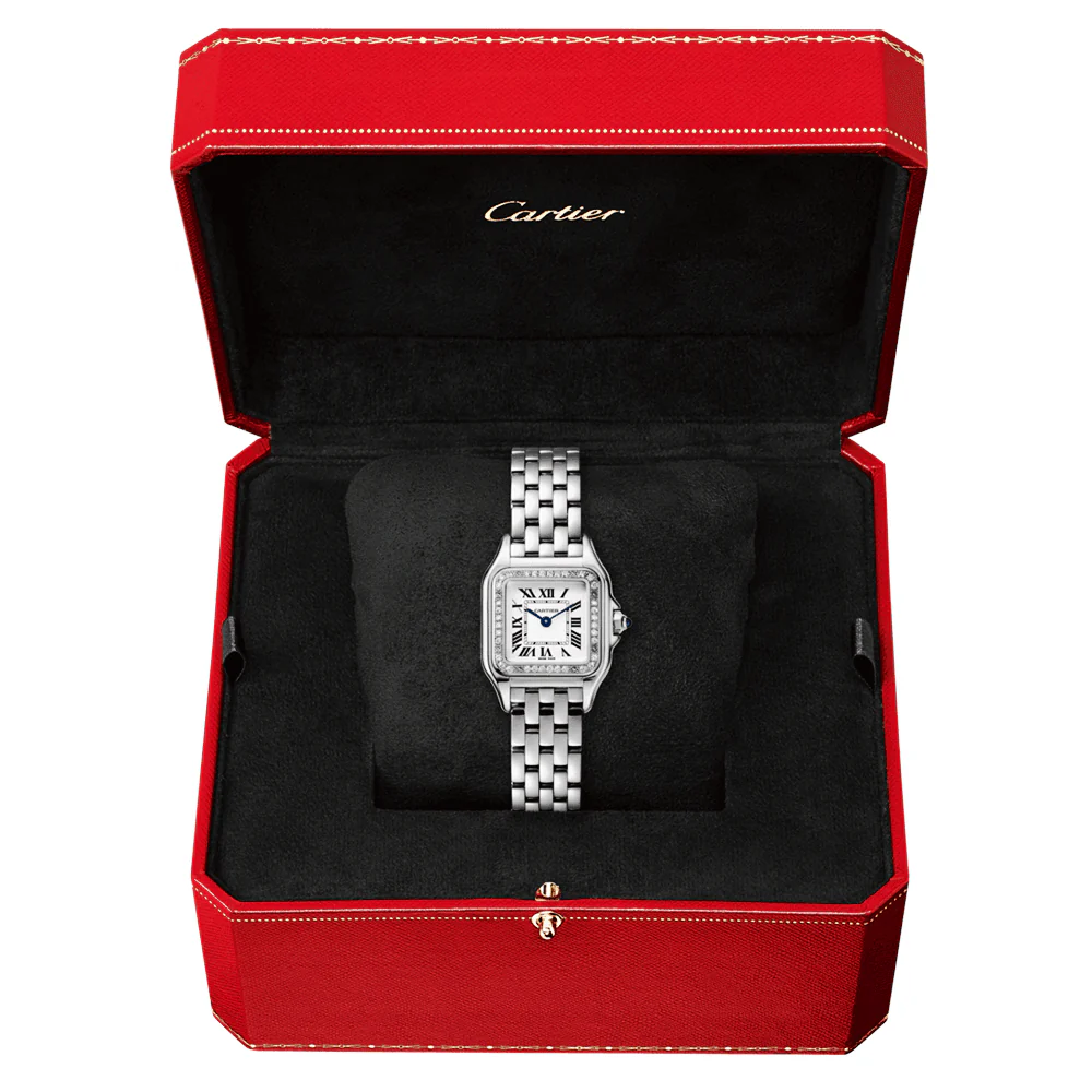 Panthère de Cartier Small Steel Diamond Bezel Watch - Image 6