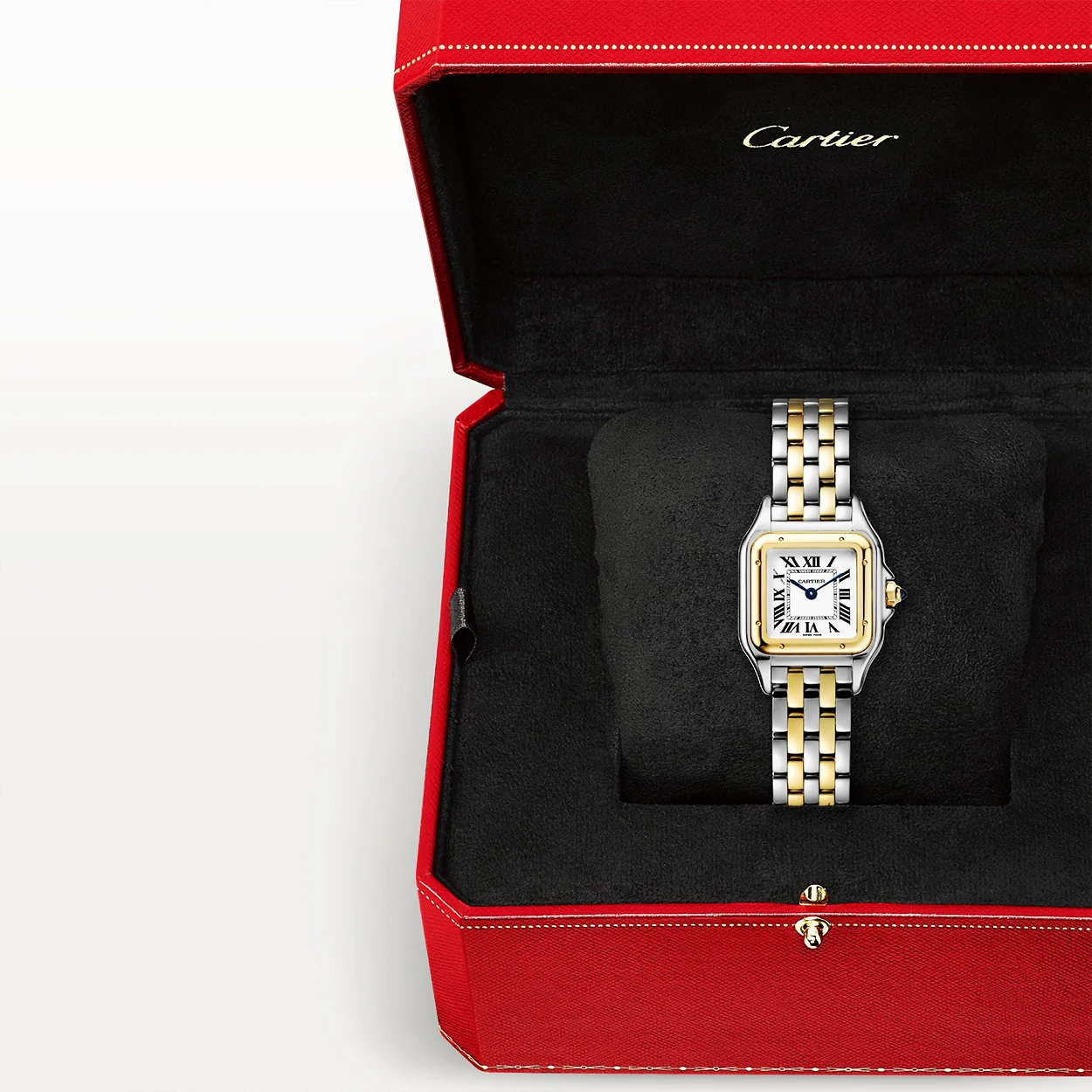 Panthère de Cartier Small 18ct Yellow Gold & Steel Ladies Bracelet Watch - Image 6