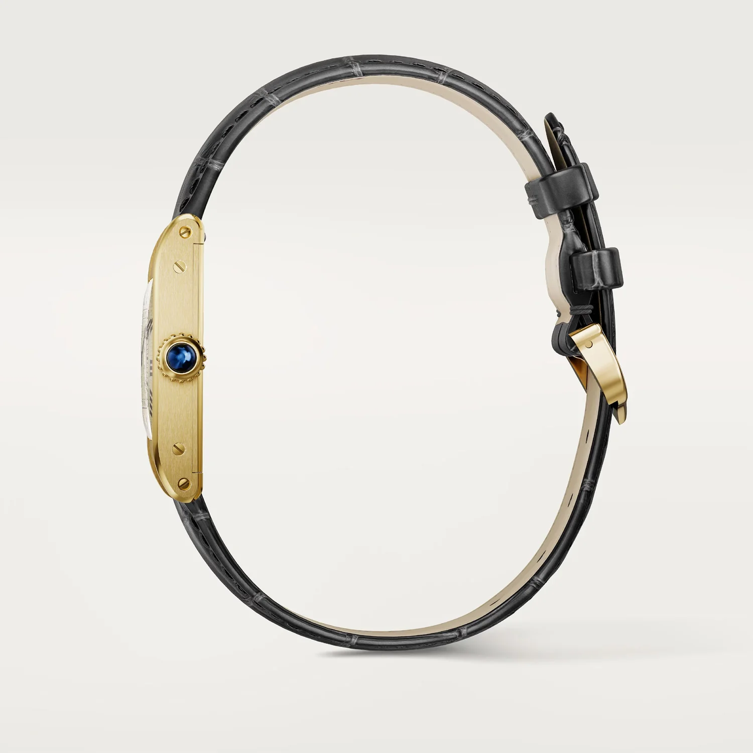 Privé Tank Normale 18ct Yellow Gold Leather Strap Watch - Image 4