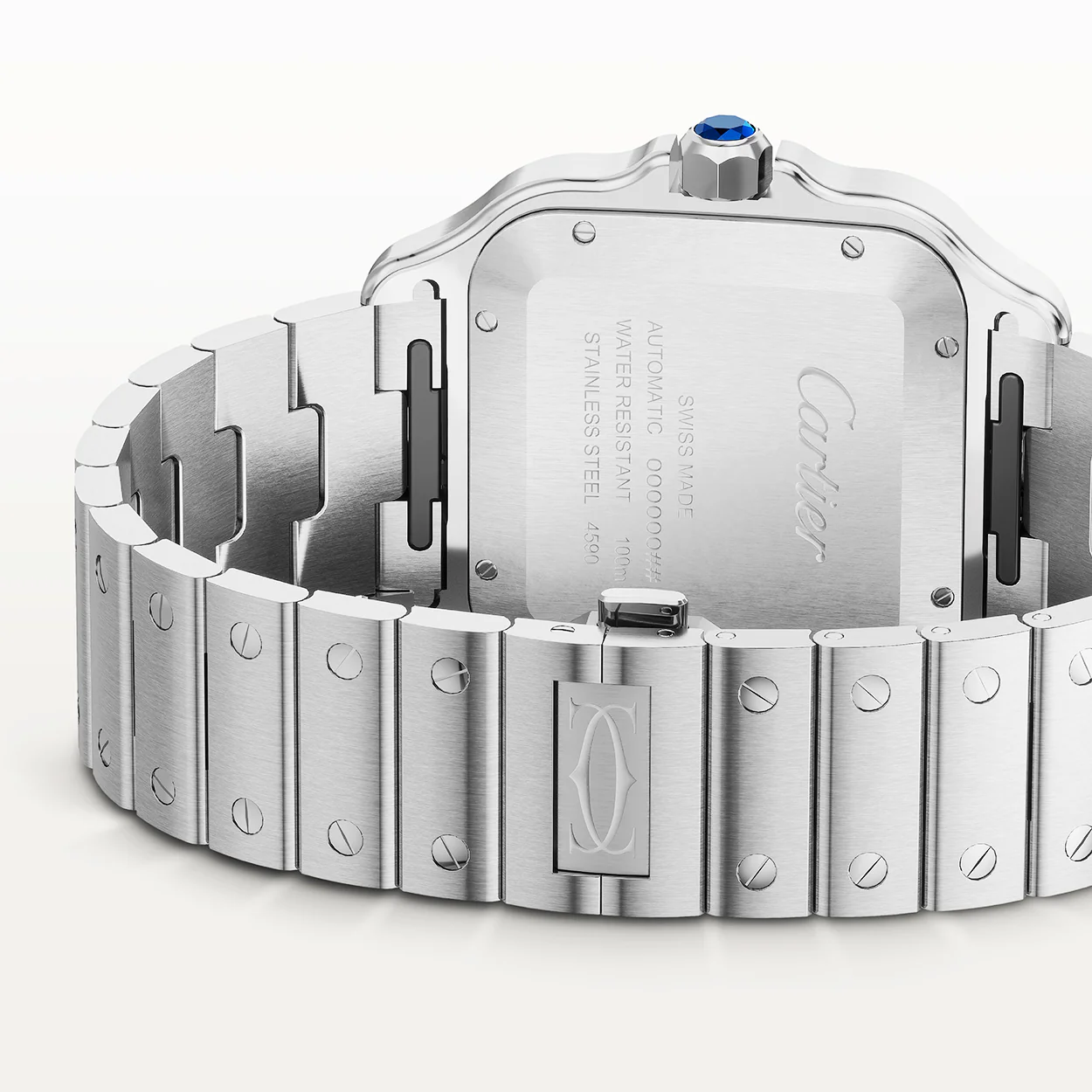 Santos de Cartier Large Blue Dial Automatic Steel Watch - Image 5