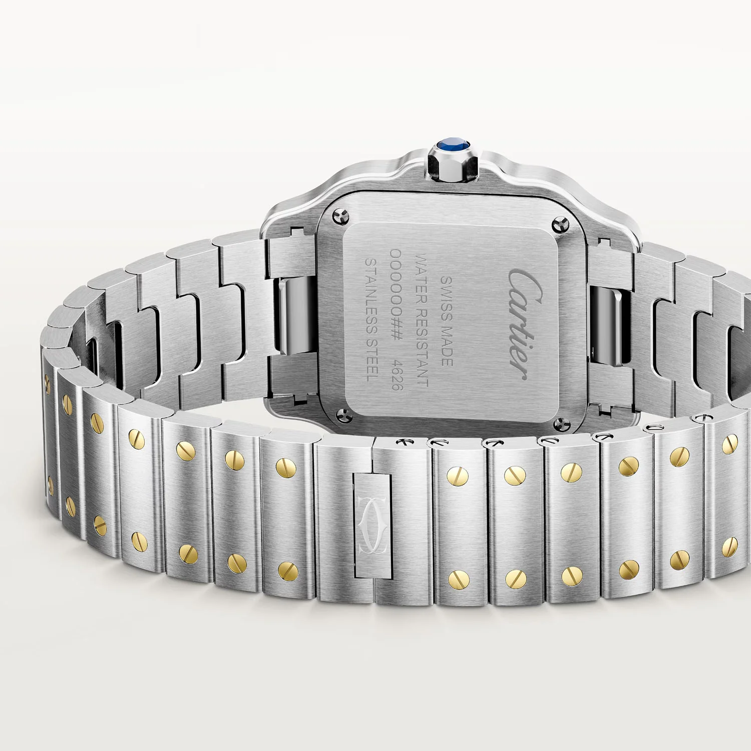 Santos de Cartier Small Steel & 18ct Yellow Gold Bracelet Watch - Image 5
