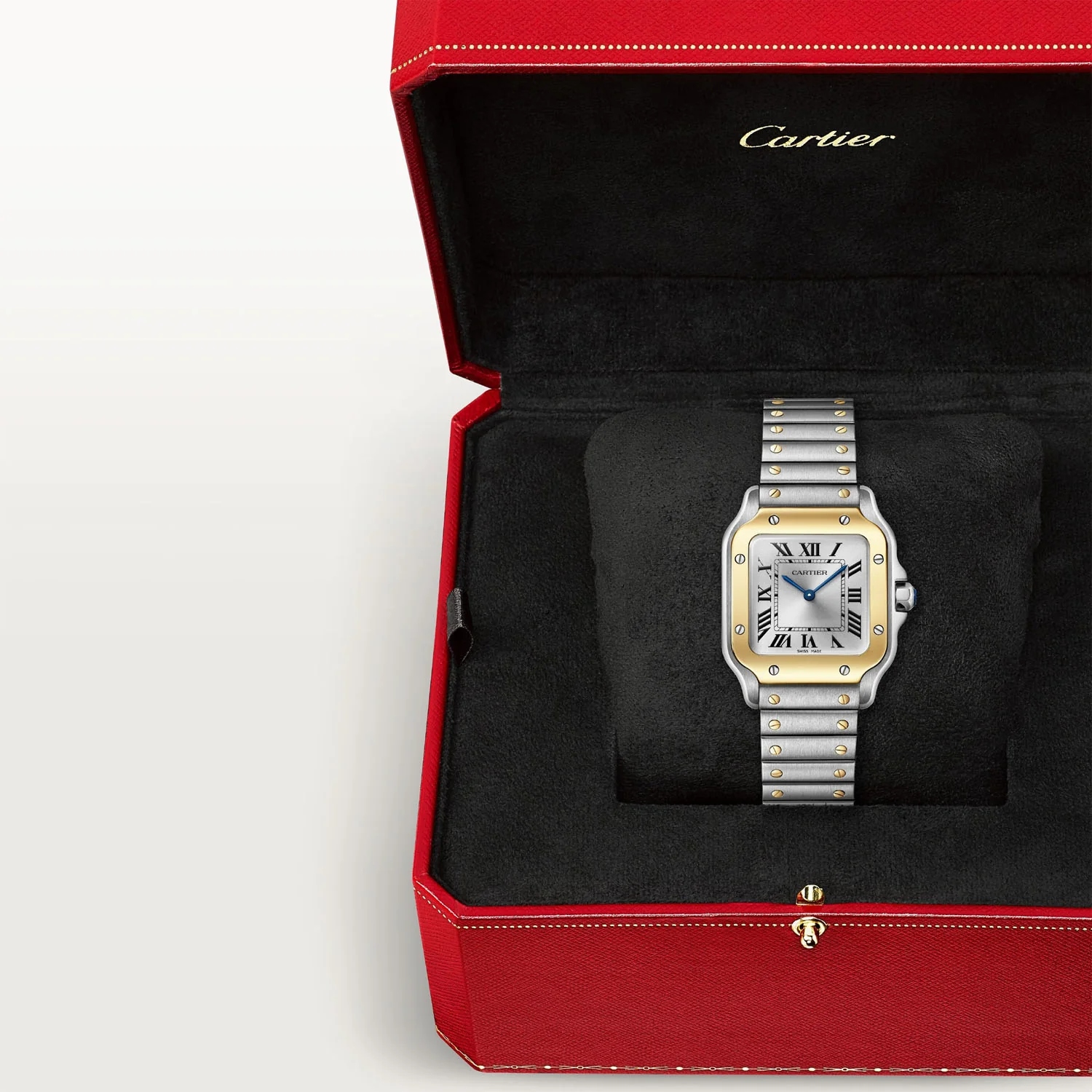 Santos de Cartier Small Steel & 18ct Yellow Gold Bracelet Watch - Image 8