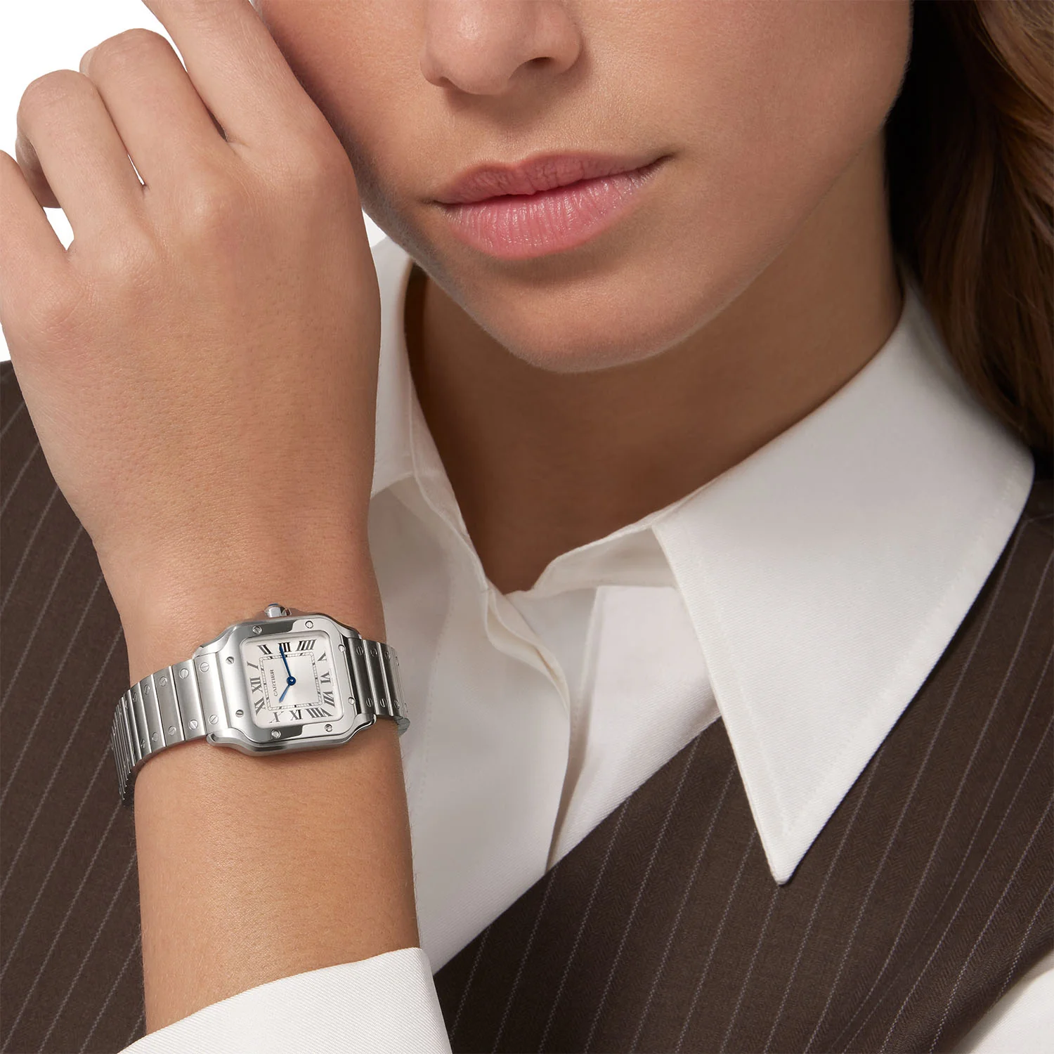 Santos de Cartier Small Steel Bracelet/Strap Watch - Image 2