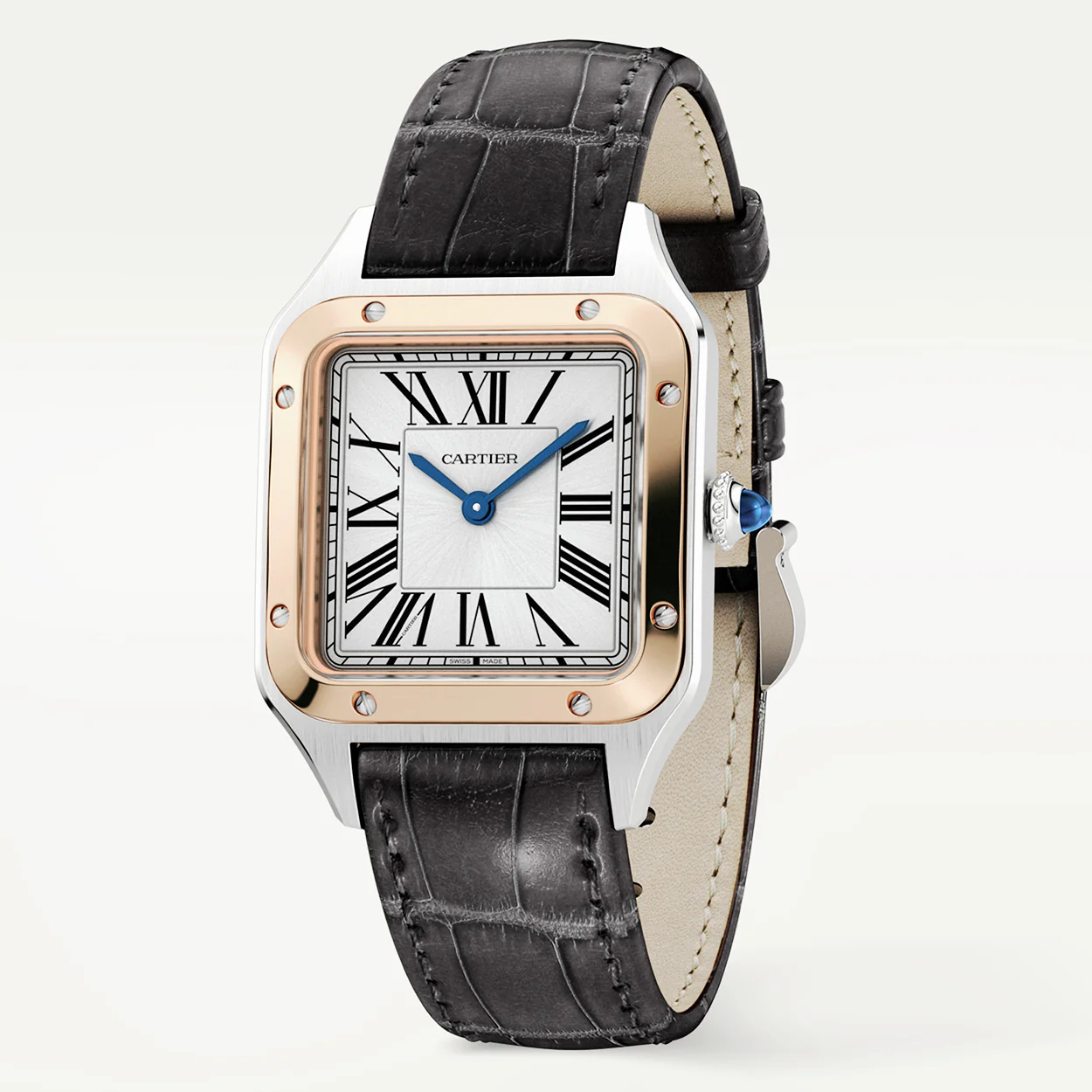 Santos-Dumont Small & 18ct Rose Gold Steel Watch - Image 4