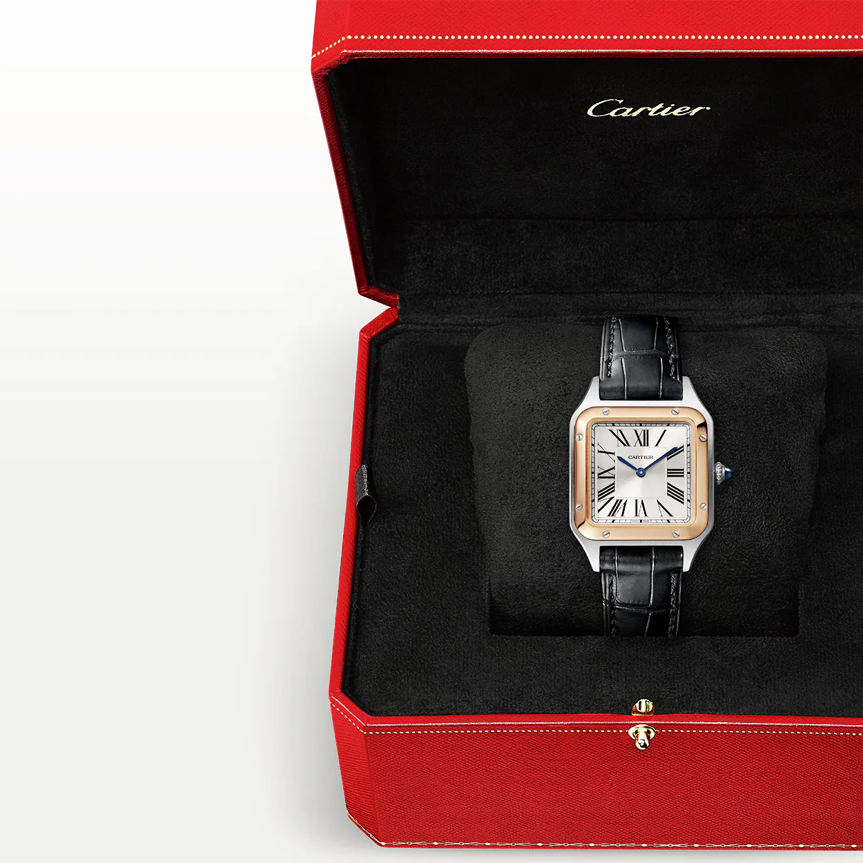 Santos-Dumont Small & 18ct Rose Gold Steel Watch - Image 6
