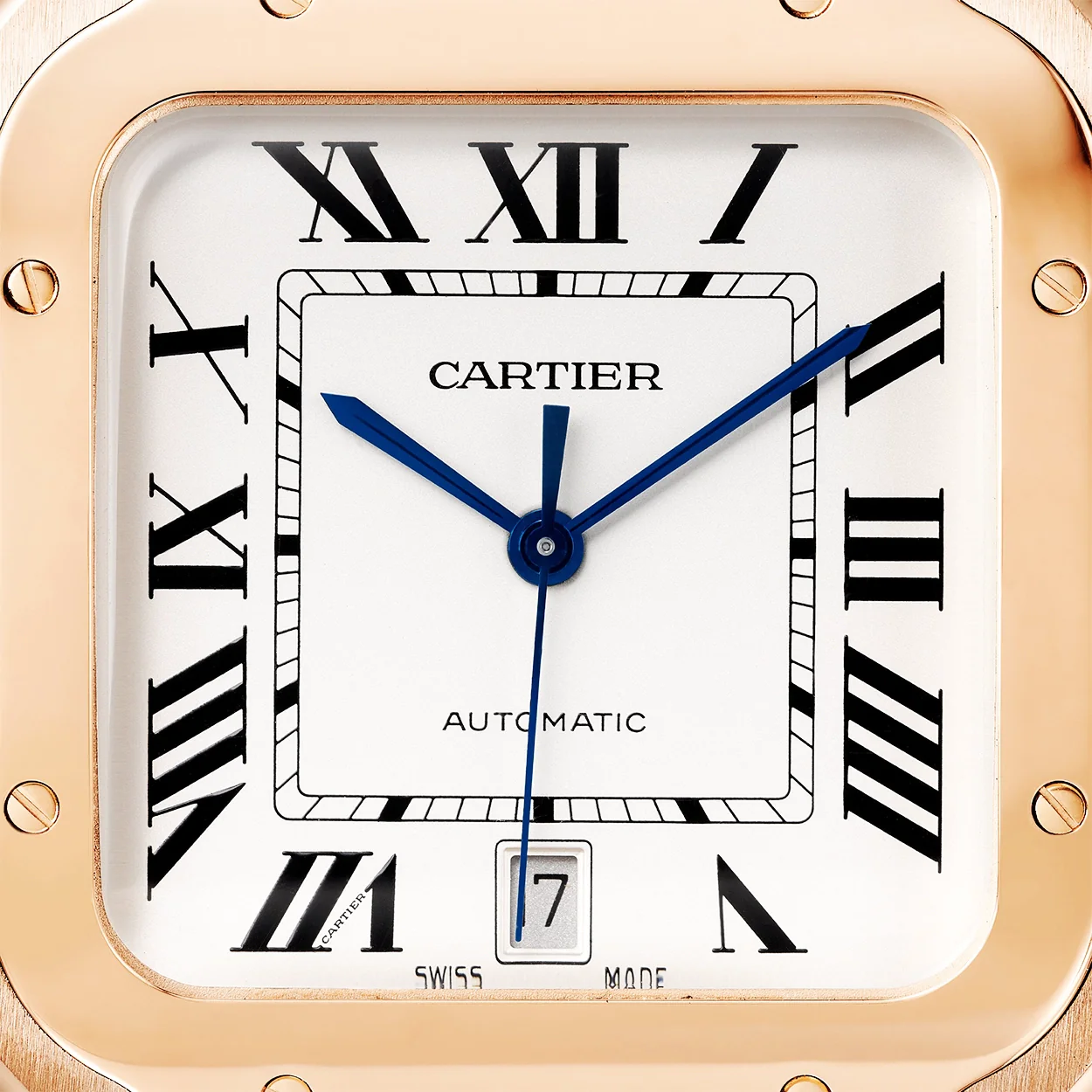 Santos de Cartier Large Automatic 18ct Rose Gold Bracelet Watch - Image 3