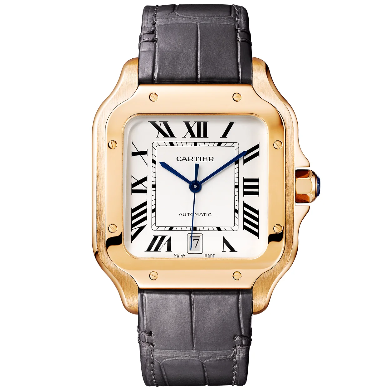 Santos de Cartier Large Automatic 18ct Rose Gold Bracelet Watch - Image 4