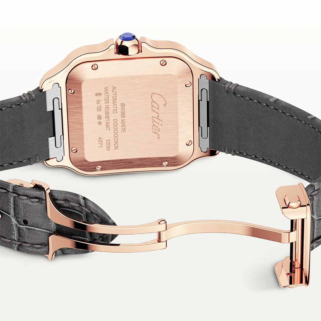 Santos de Cartier Large Automatic 18ct Rose Gold Watch - Image 4