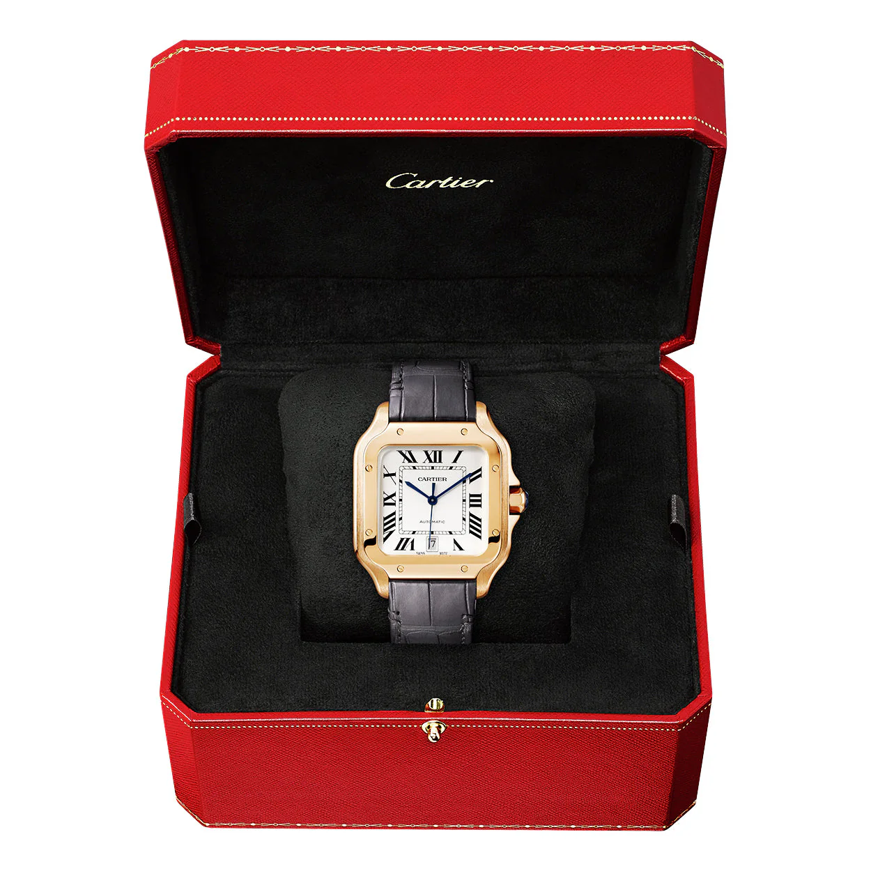 Santos de Cartier Large Automatic 18ct Rose Gold Watch - Image 5