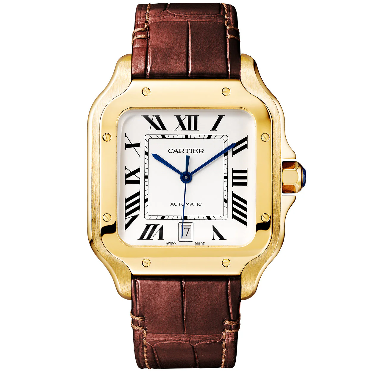 Santos de Cartier Large Automatic 18ct Yellow Gold Bracelet Watch - Image 4