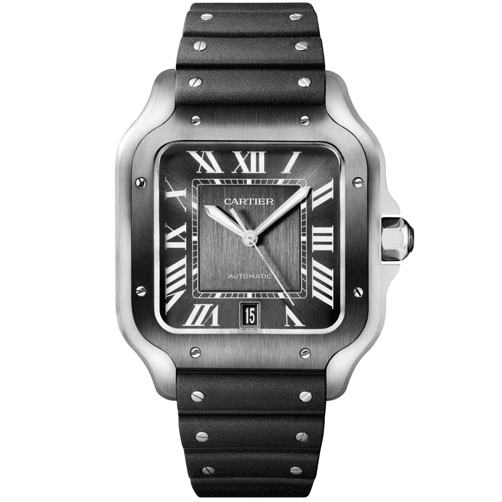 Santos de Cartier Large Steel & ADLC Grey Dial Men's Automatic Watch - Image 8