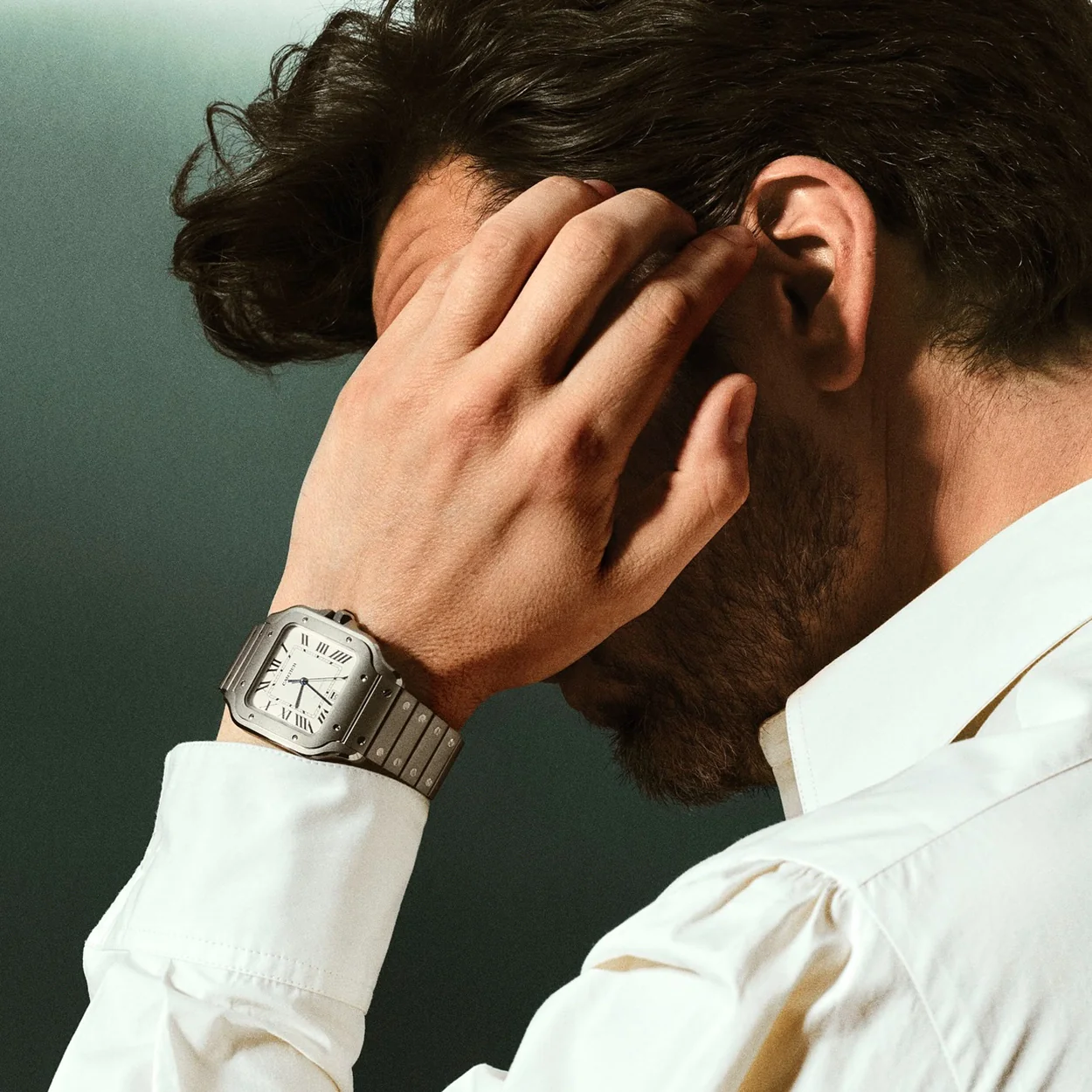 Santos de Cartier Large Titanium Automatic Bracelet/Strap Watch - Image 2