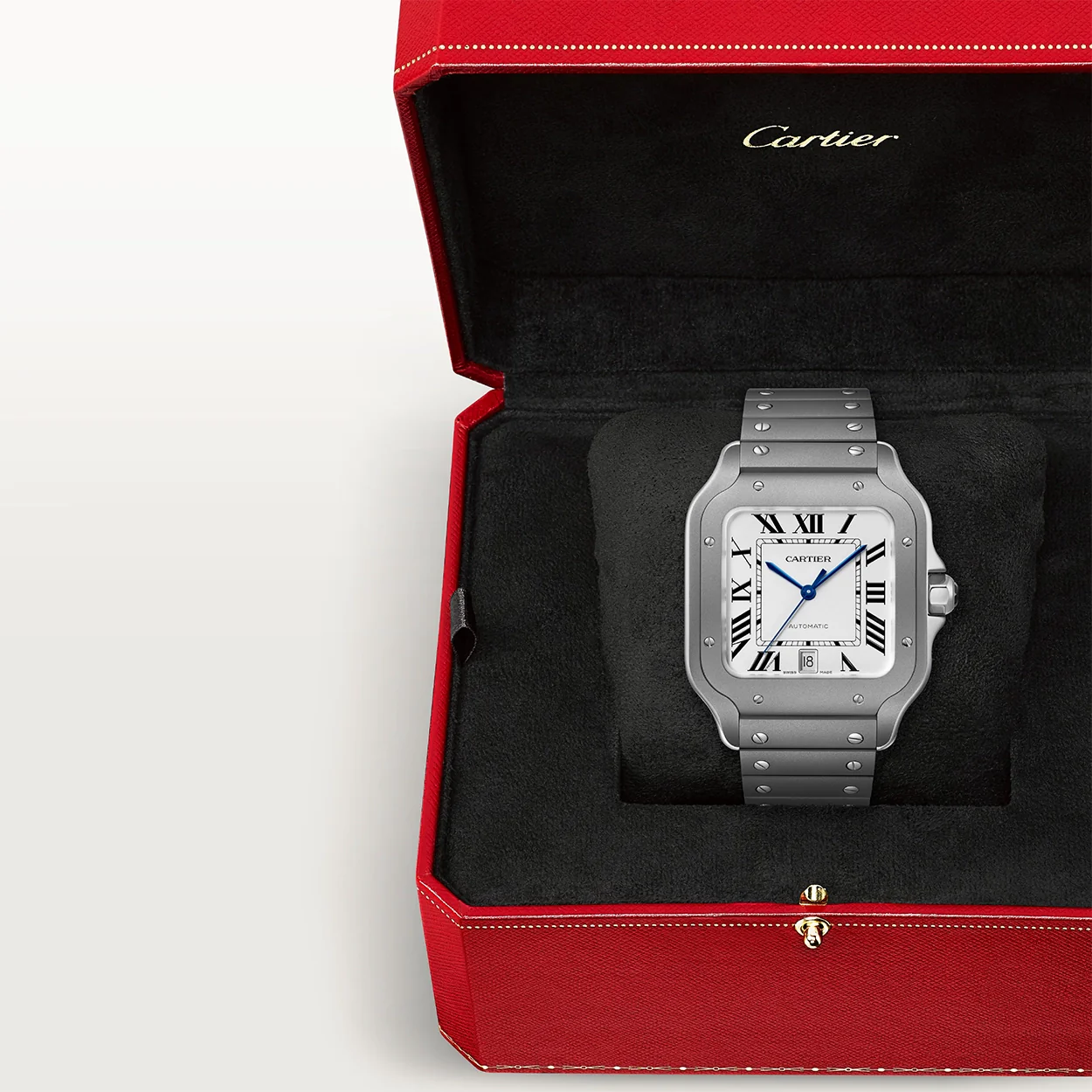 Santos de Cartier Large Titanium Automatic Bracelet/Strap Watch - Image 5