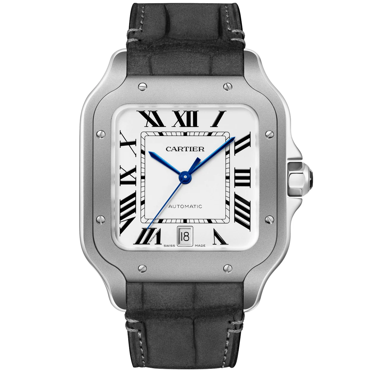 Santos de Cartier Large Titanium Automatic Bracelet/Strap Watch - Image 6