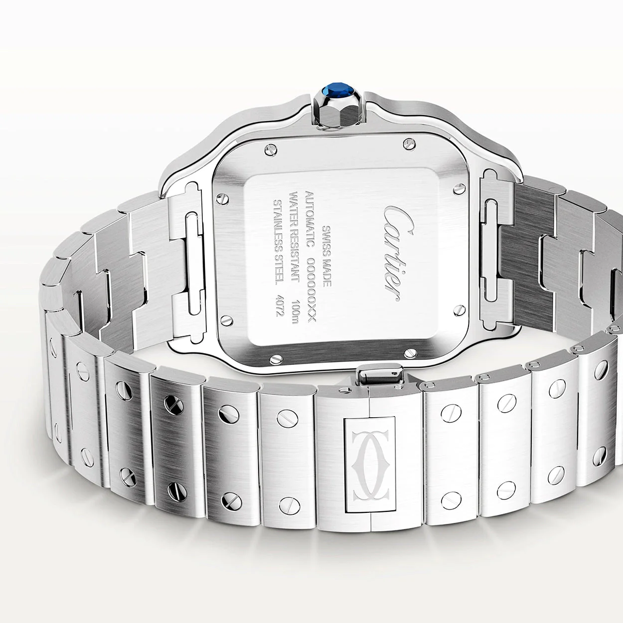 Santos de Cartier Large Steel Bracelet/Strap Watch - Image 5