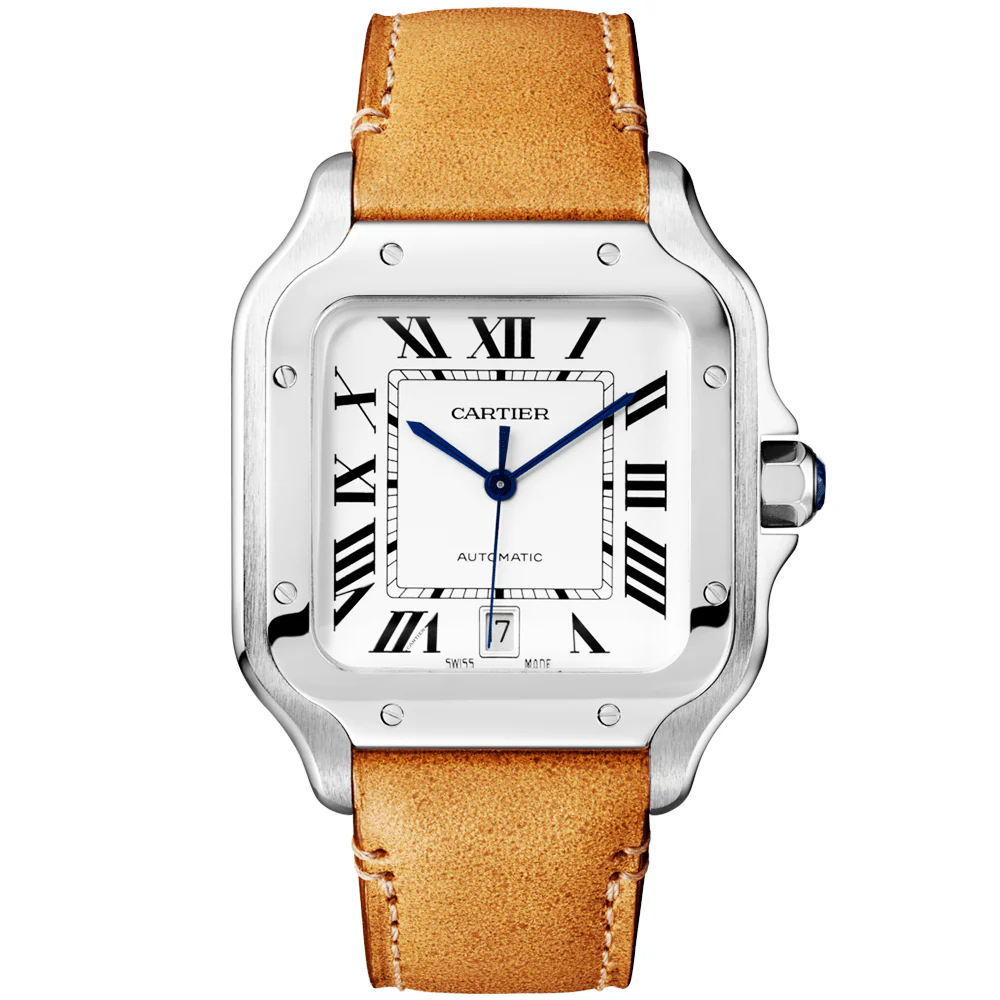 Santos de Cartier Large Steel Bracelet/Strap Watch - Image 7