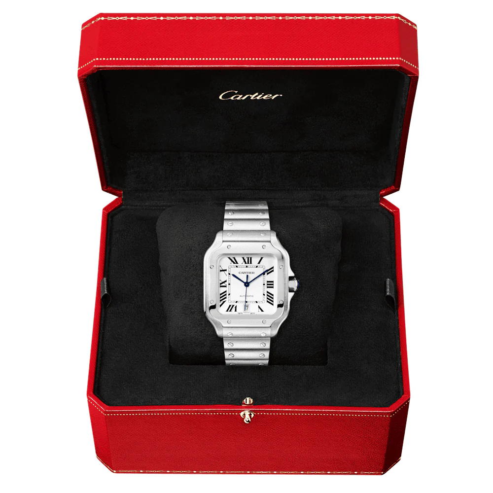 Santos de Cartier Large Steel Bracelet/Strap Watch - Image 8