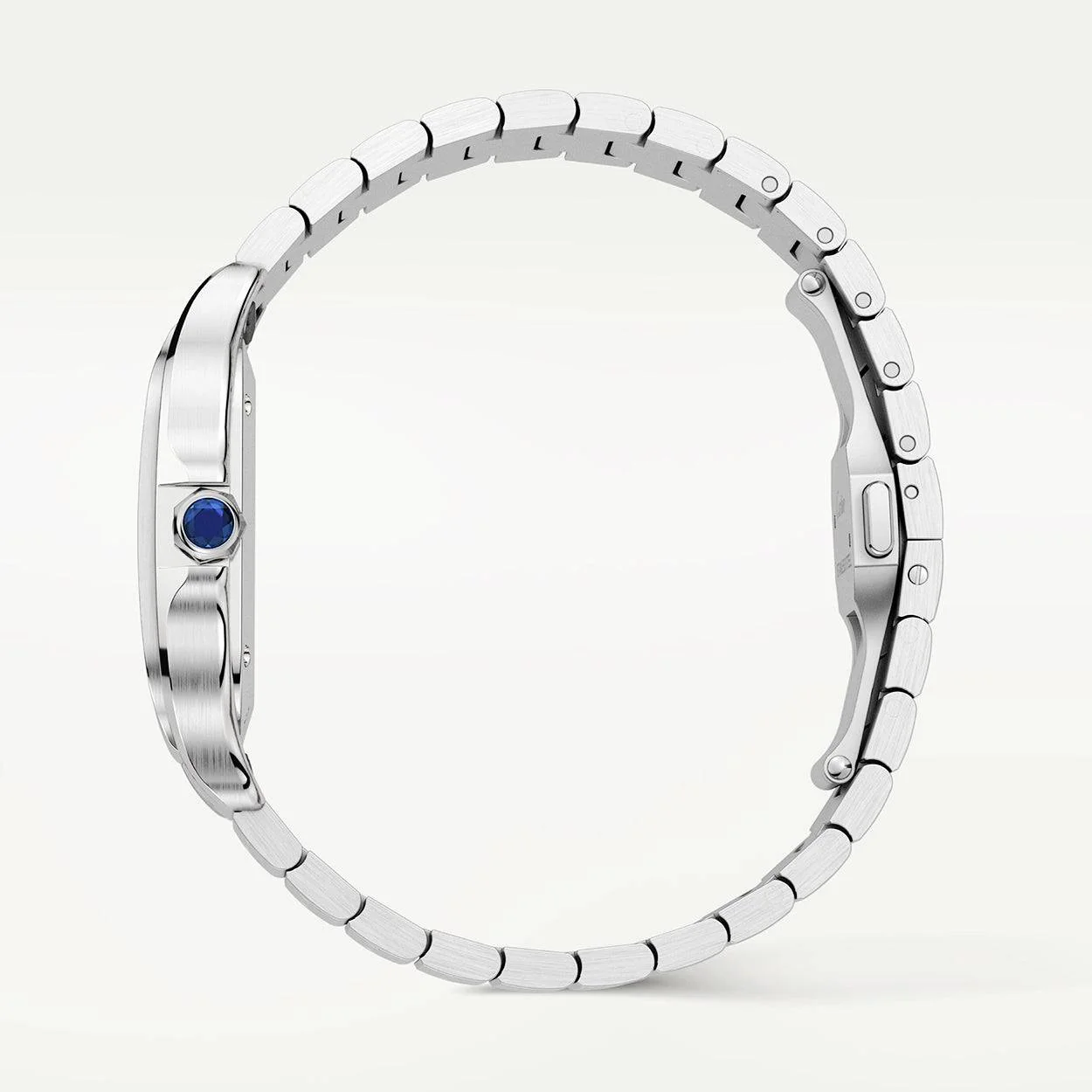 Santos de Cartier Medium Blue Dial Automatic Bracelet/Strap Watch - Image 4