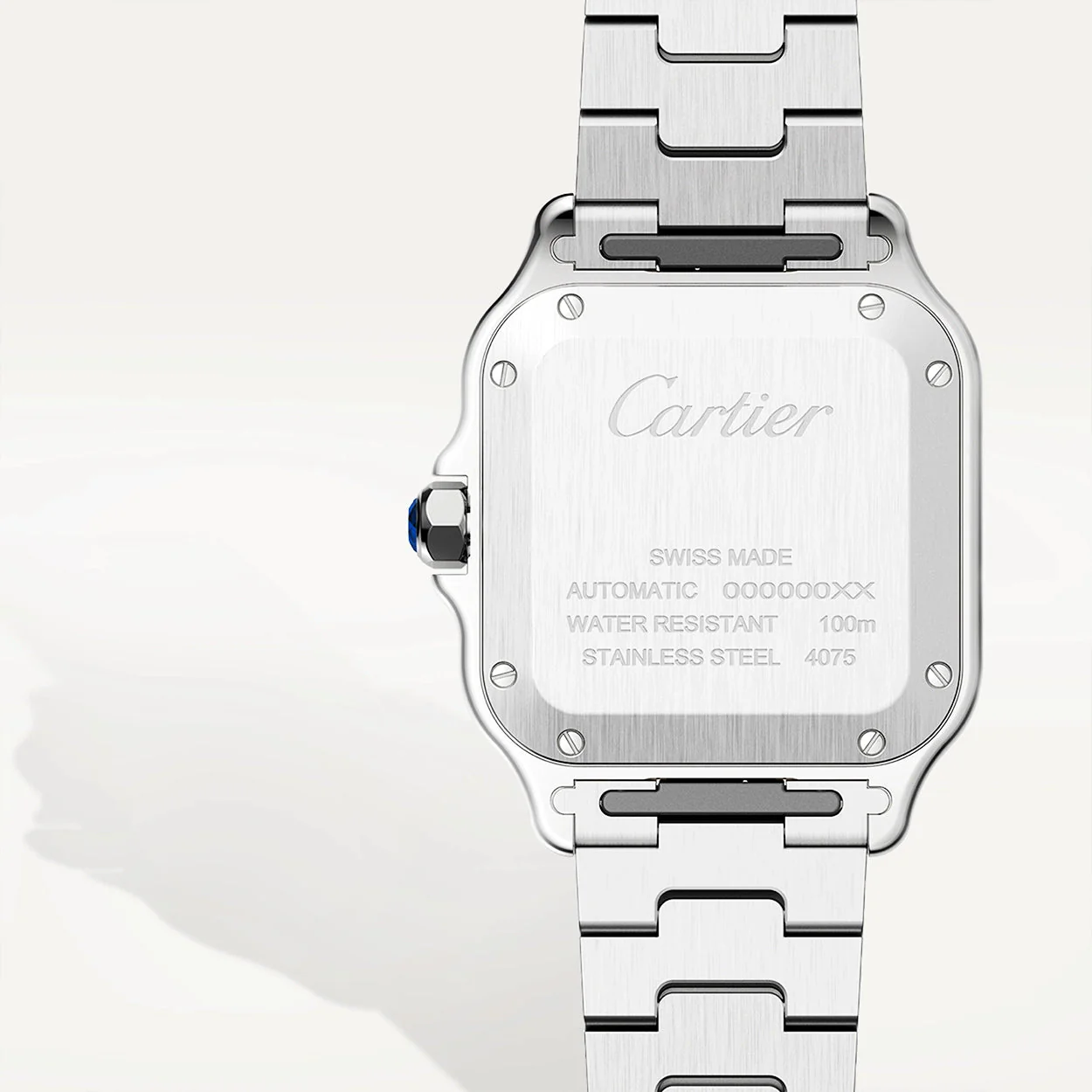 Santos de Cartier Medium Steel & 18ct Yellow Gold Bracelet/Strap Watch - Image 6