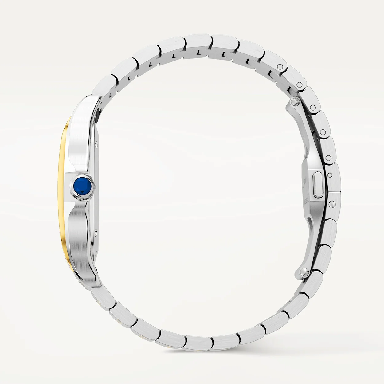 Santos de Cartier Medium Two-Tone Diamond Set Bezel Watch - Image 7