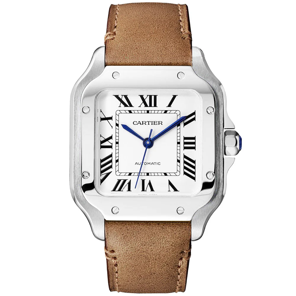 Santos de Cartier Medium Steel Bracelet/Strap Watch - Image 6
