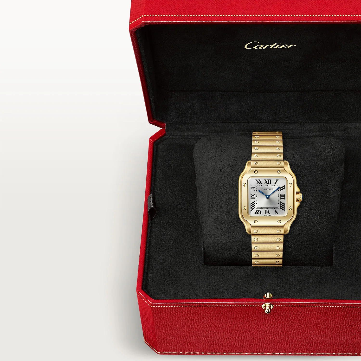 Santos de Cartier Small 18ct Yellow Gold Bracelet/Strap Watch - Image 9