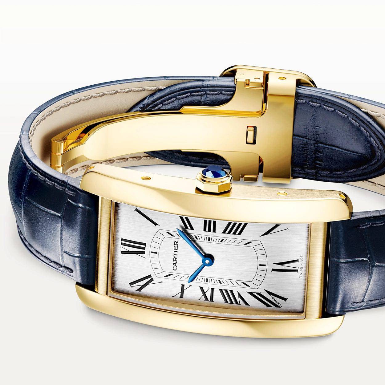 Tank Américaine Large 18ct Yellow Gold Men's Strap Watch - Image 2