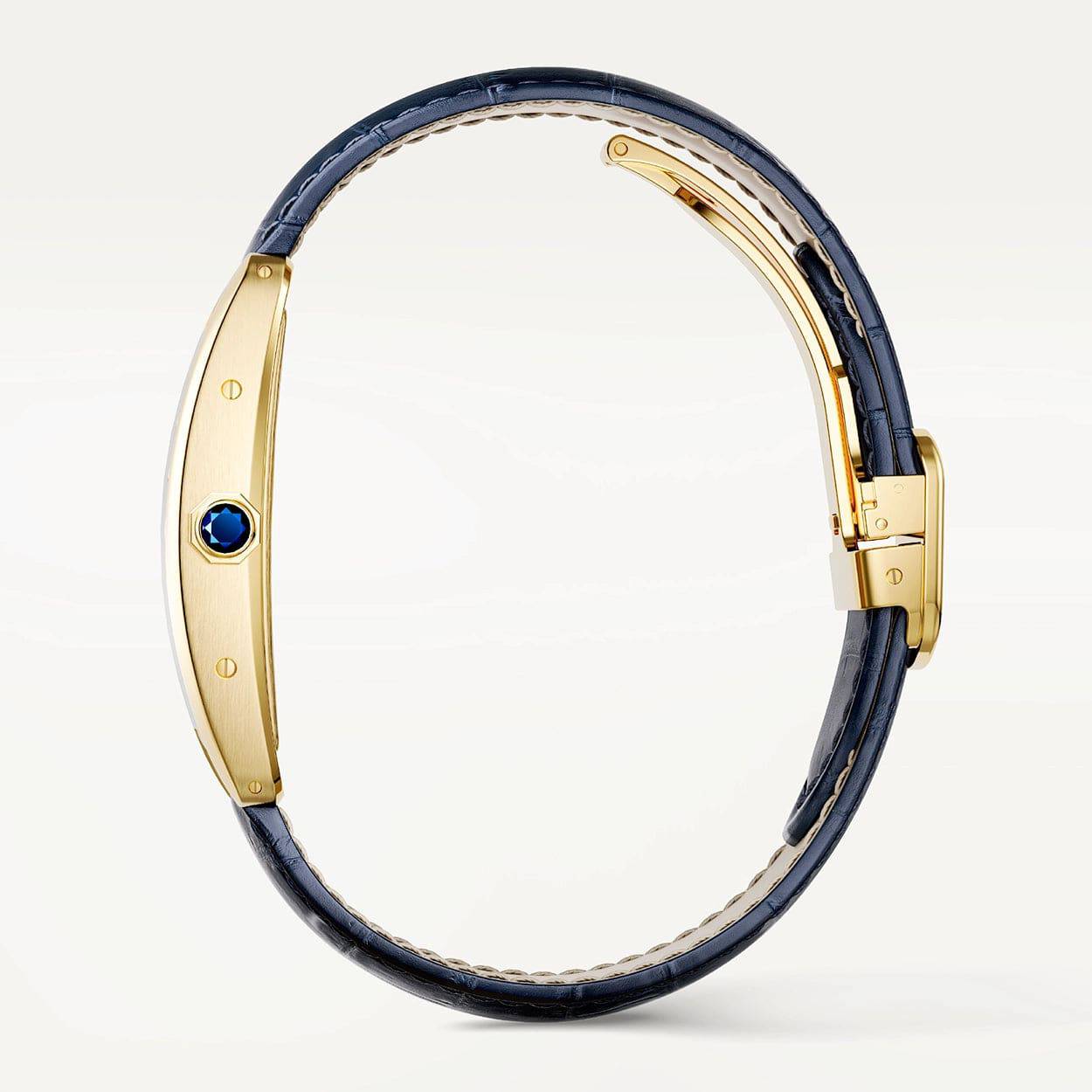 Tank Américaine Large 18ct Yellow Gold Men's Strap Watch - Image 3