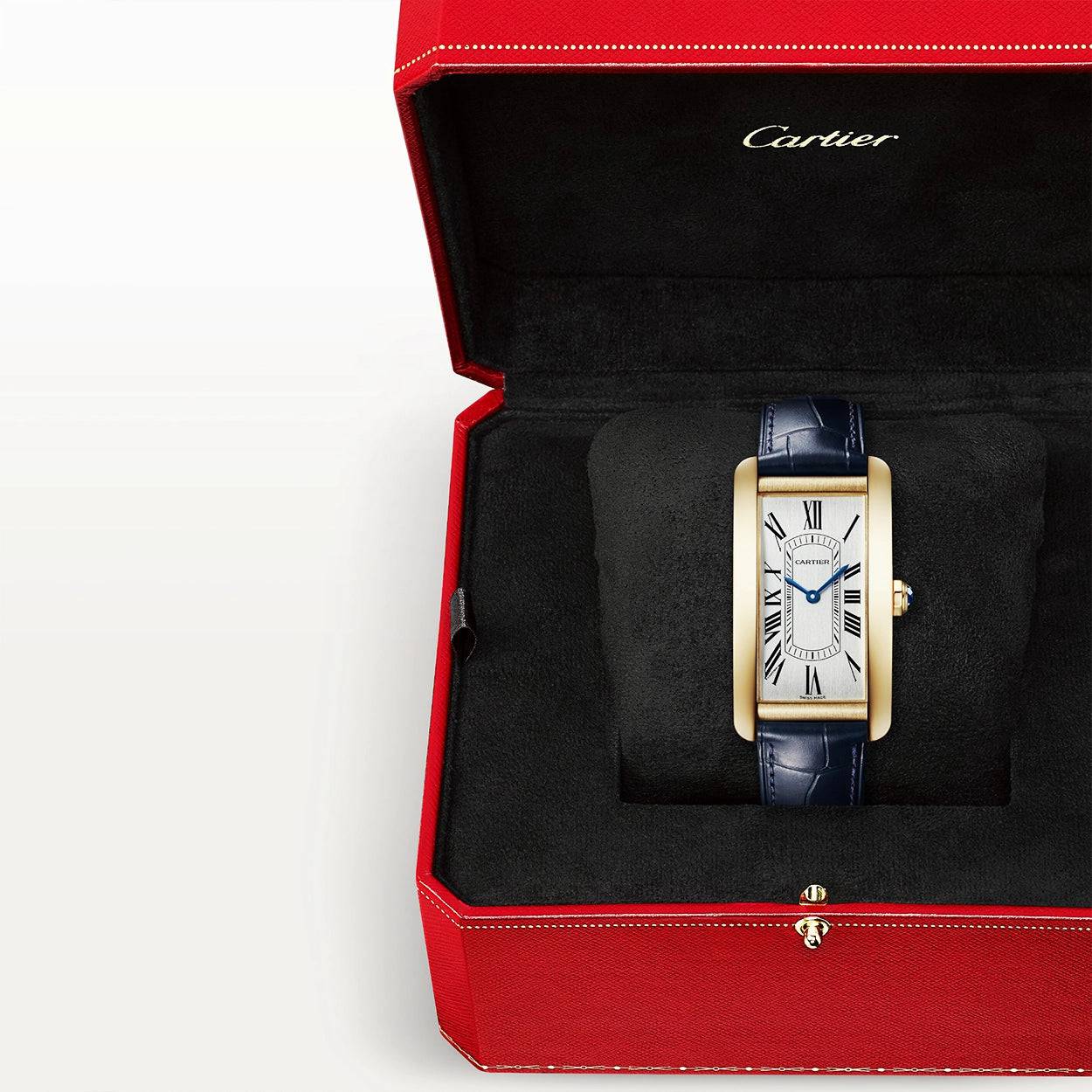 Tank Américaine Large 18ct Yellow Gold Men's Strap Watch - Image 5
