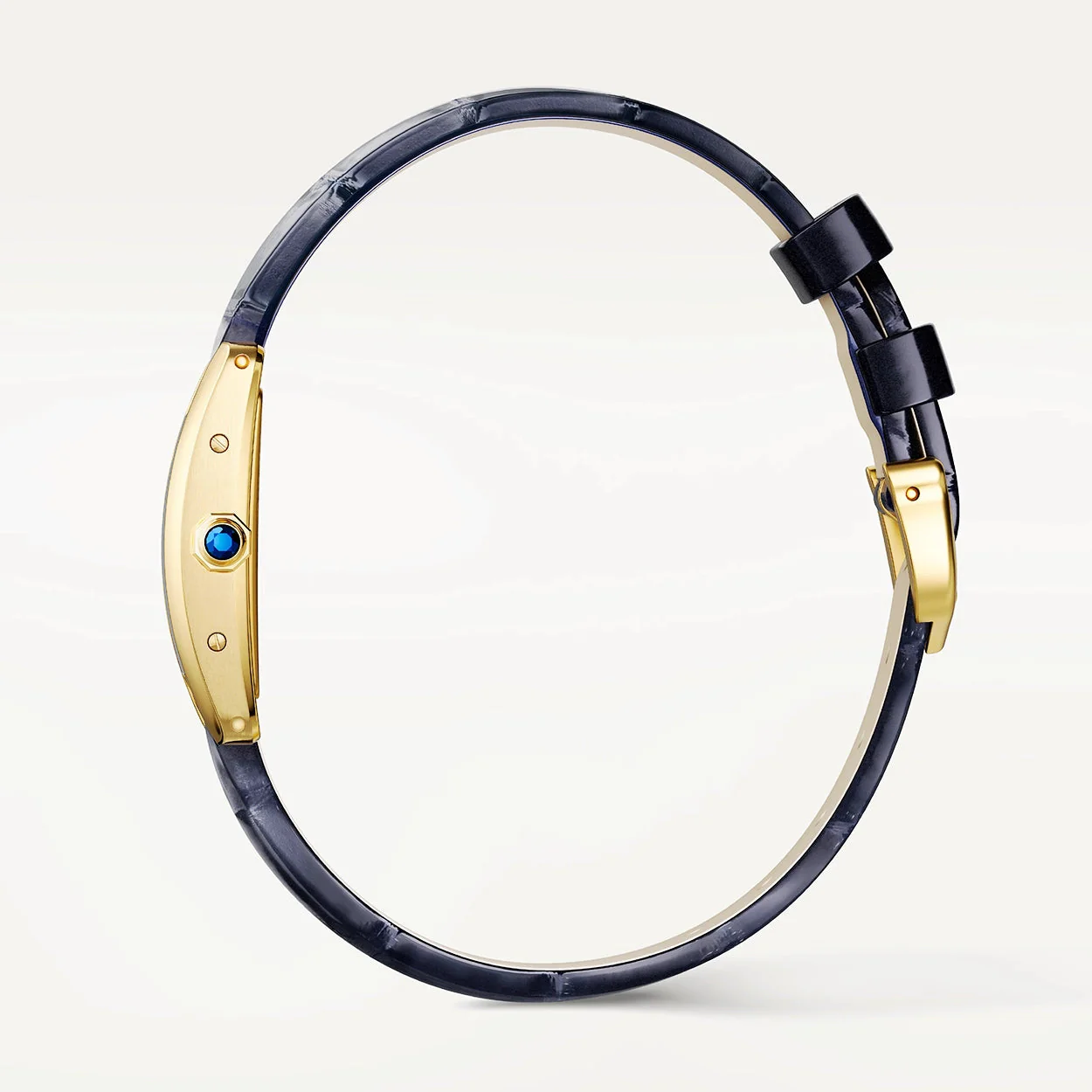 Tank Américaine Mini 18ct Yellow Gold Ladies Strap Watch - Image 4
