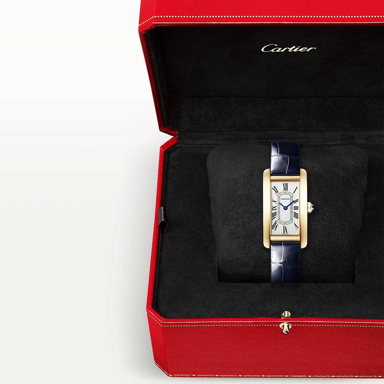 Tank Américaine Small 18ct Yellow Gold Ladies Strap Watch - Image 3