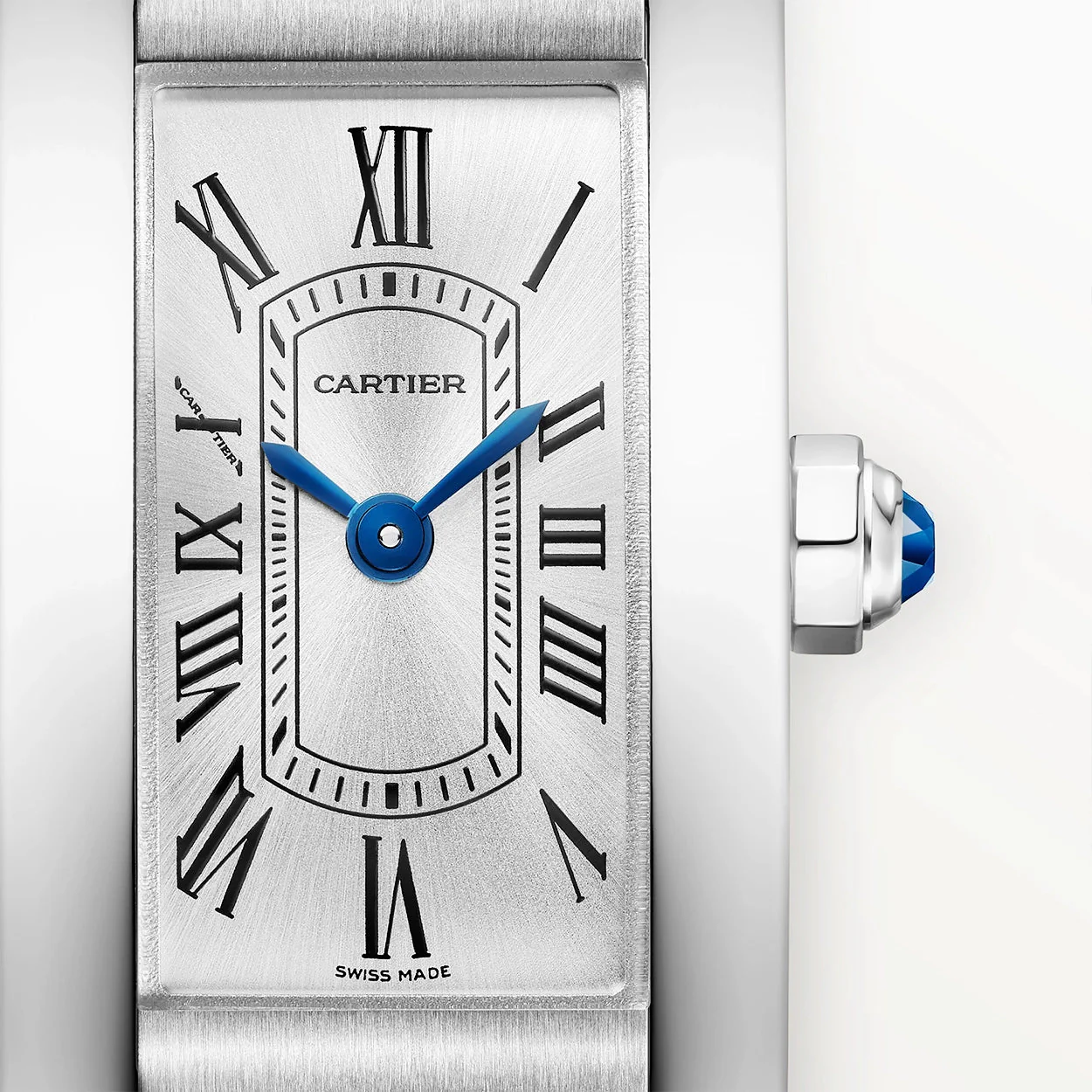 Tank Américaine Mini Steel Ladies Leather Strap Watch - Image 3