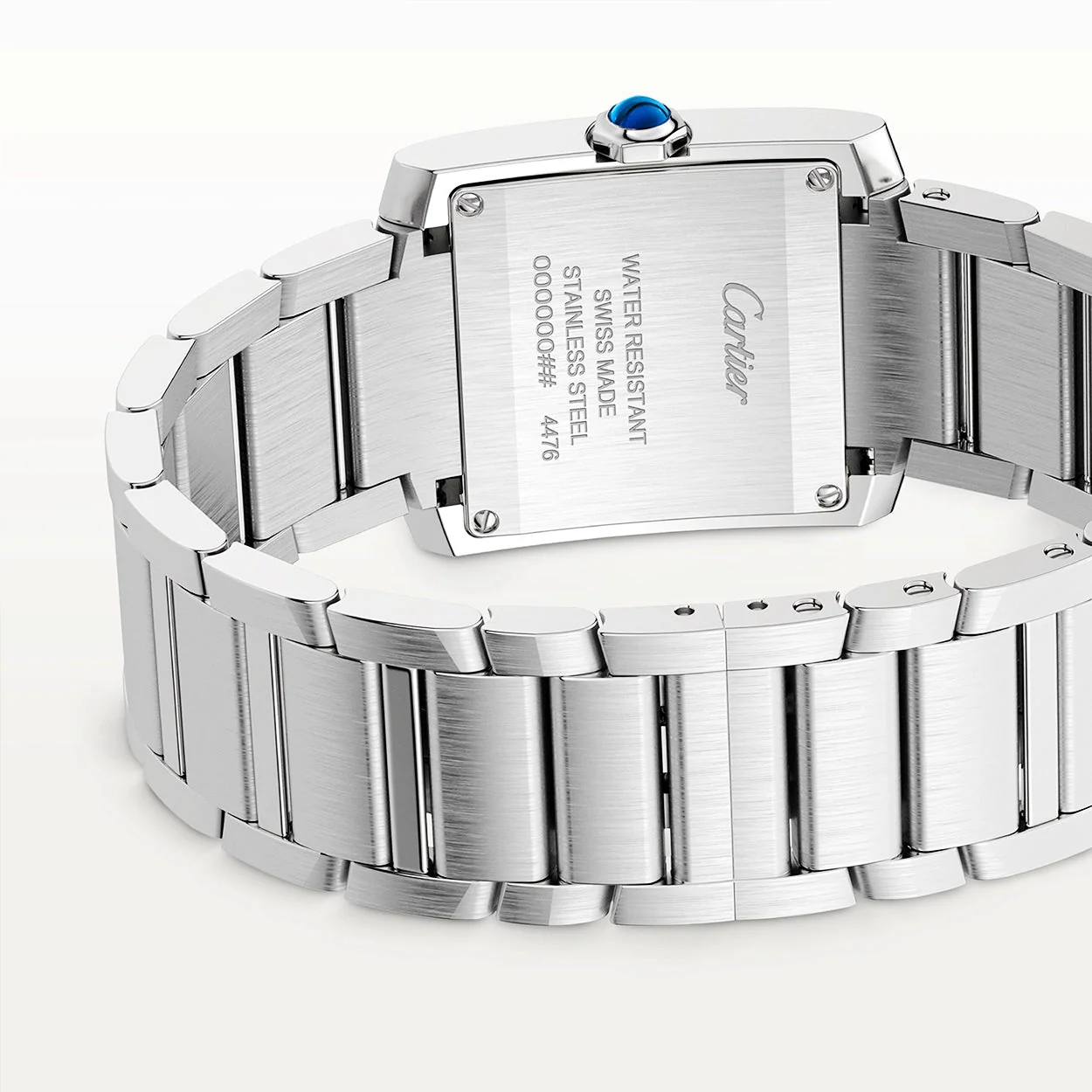 Tank Française Medium Diamond Set Steel Bracelet Watch - Image 7