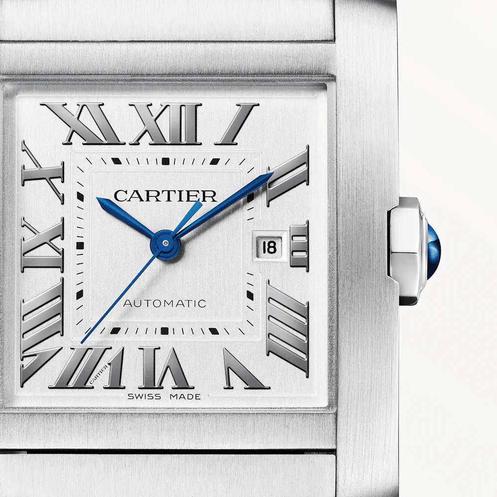 Tank Française Large Automatic Steel Bracelet Watch - Image 6