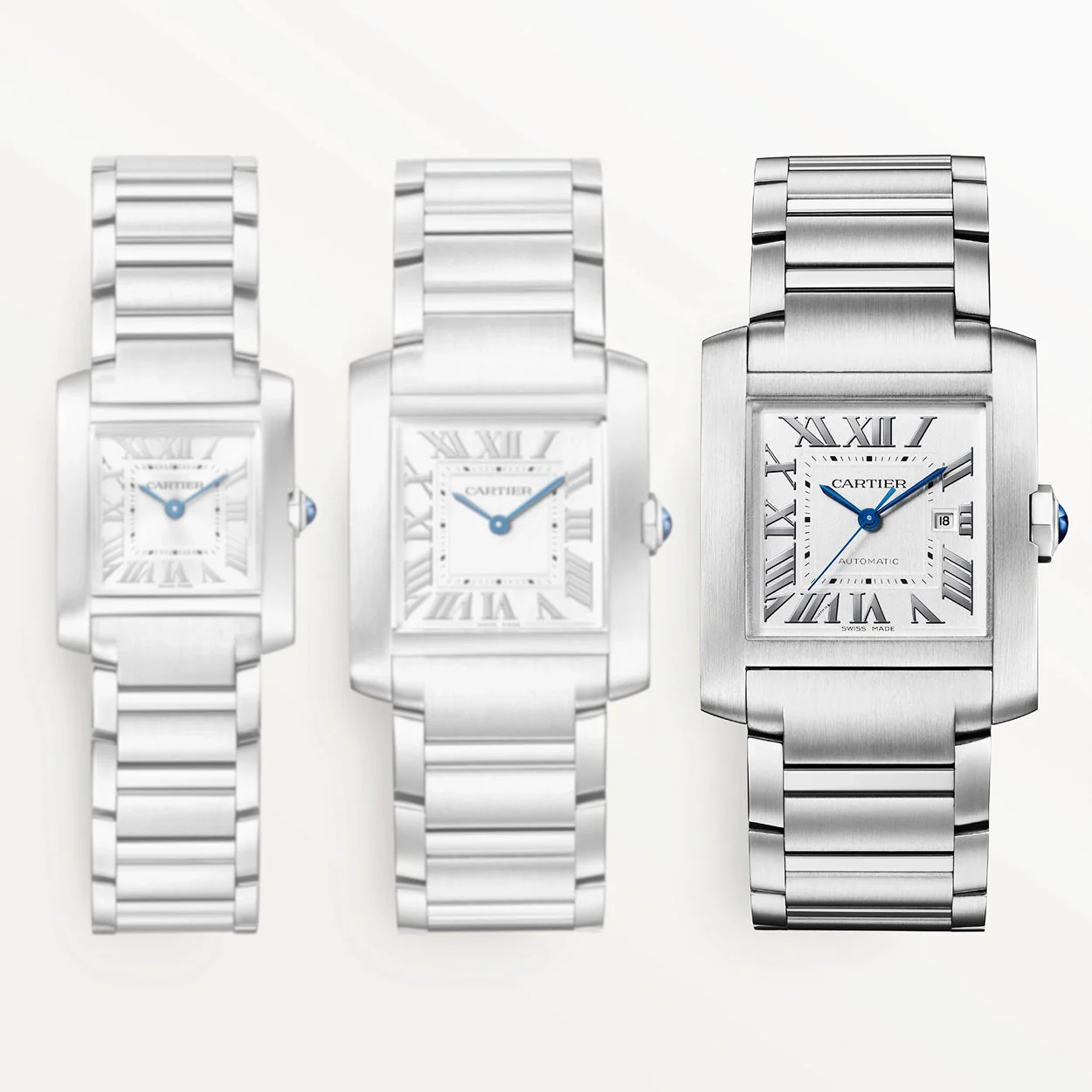 Tank Française Large Automatic Steel Bracelet Watch - Image 7