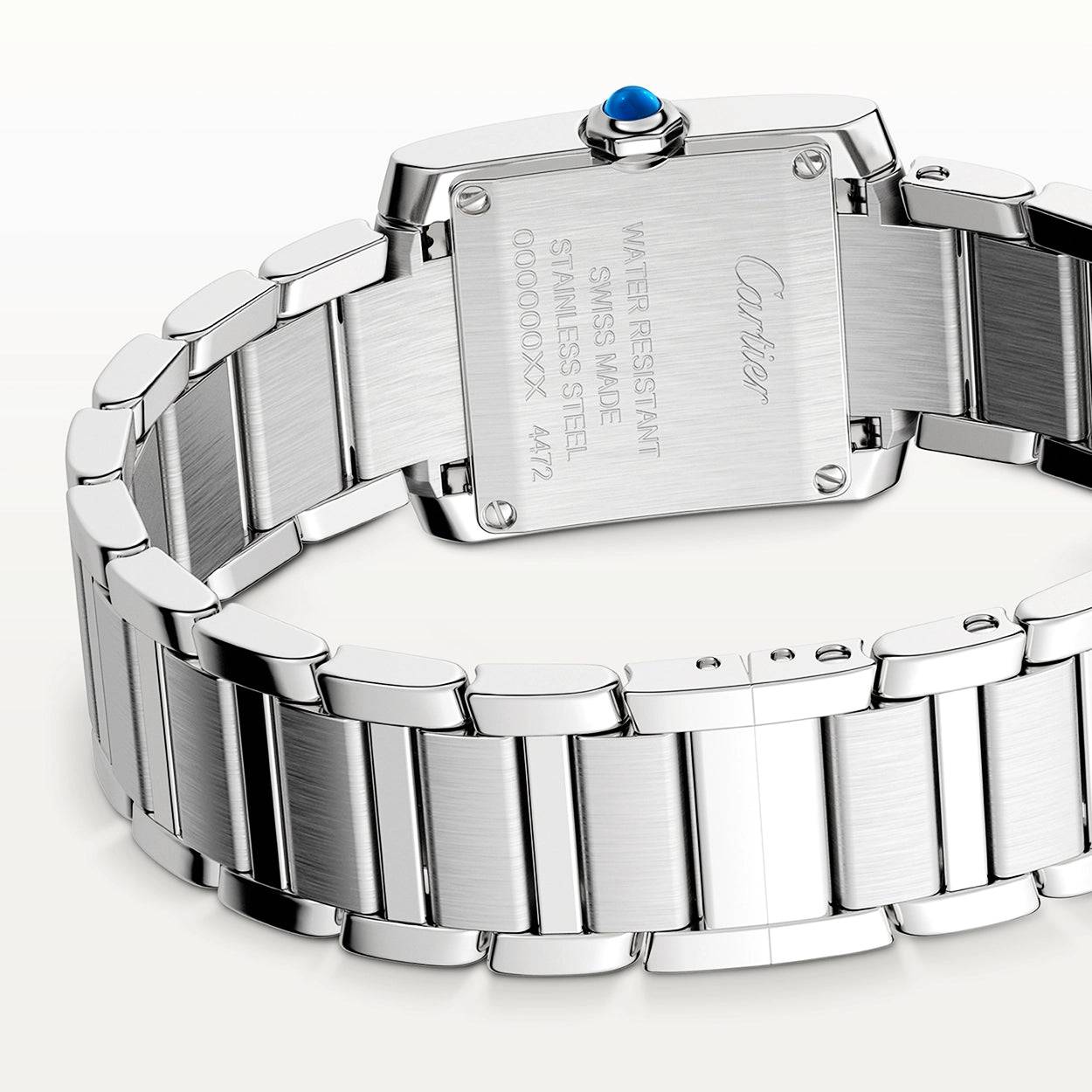 Tank Française Small Steel Ladies Bracelet Watch - Image 5