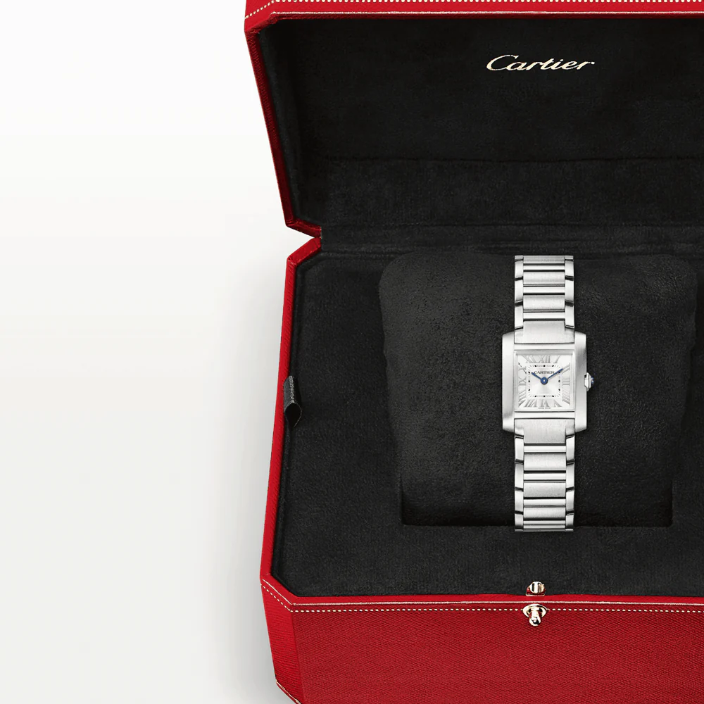 Tank Française Small Steel Ladies Bracelet Watch - Image 8