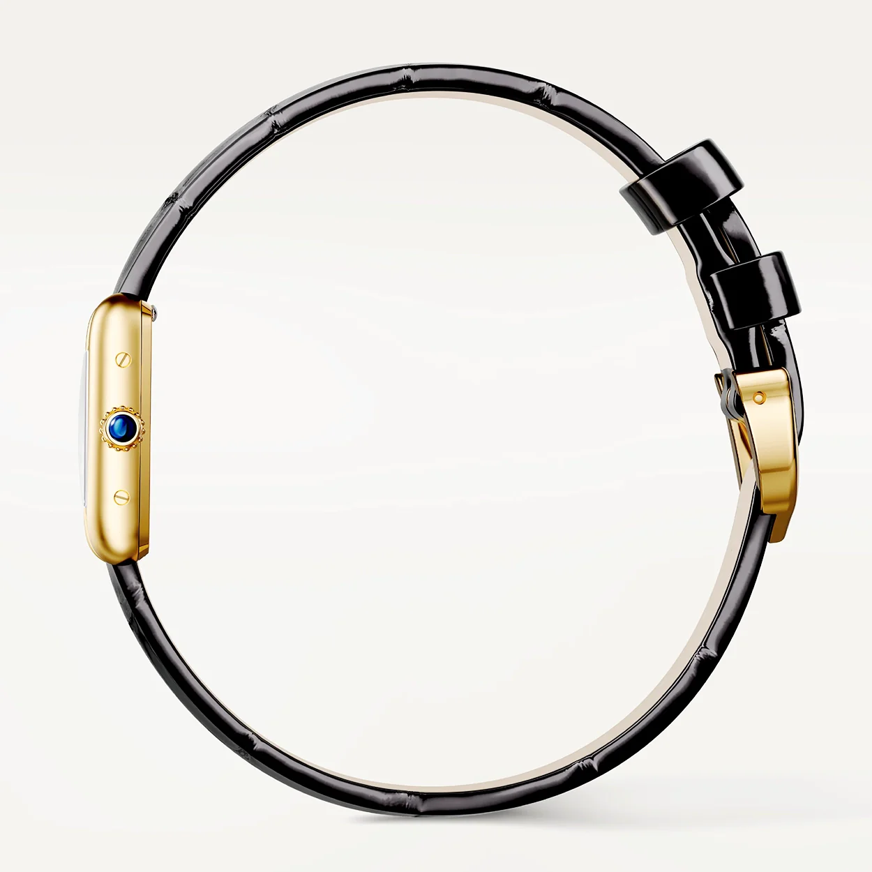 Tank Louis Cartier 18ct Yellow Gold Mini Model Strap Watch - Image 3