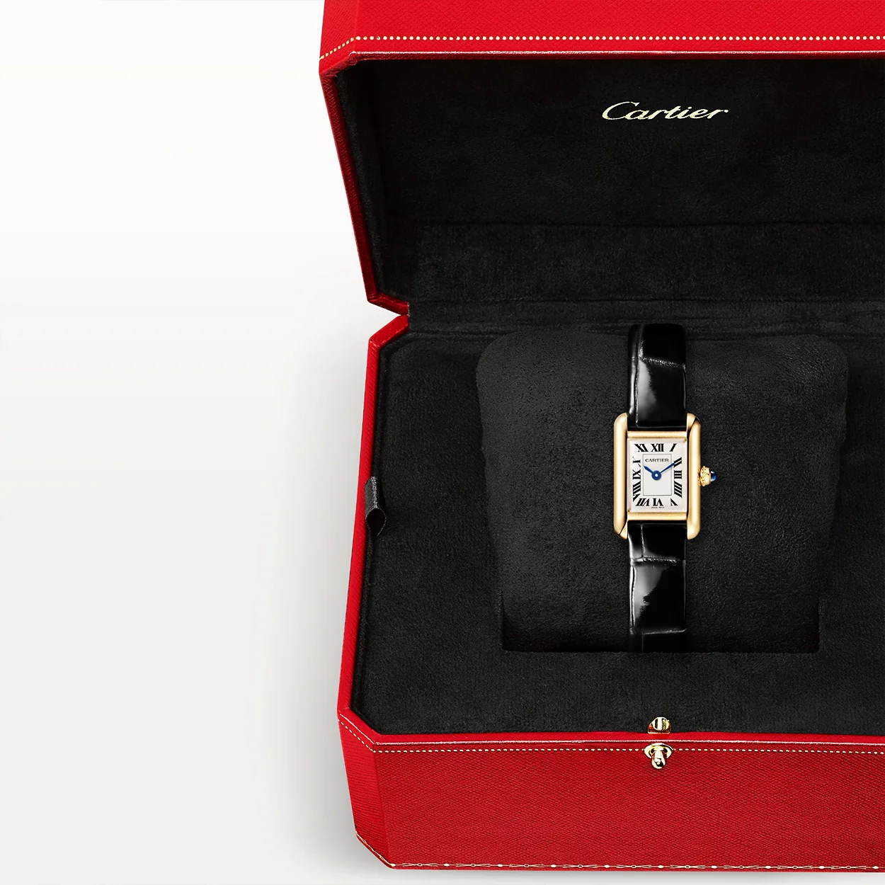 Tank Louis Cartier 18ct Yellow Gold Mini Model Strap Watch - Image 4