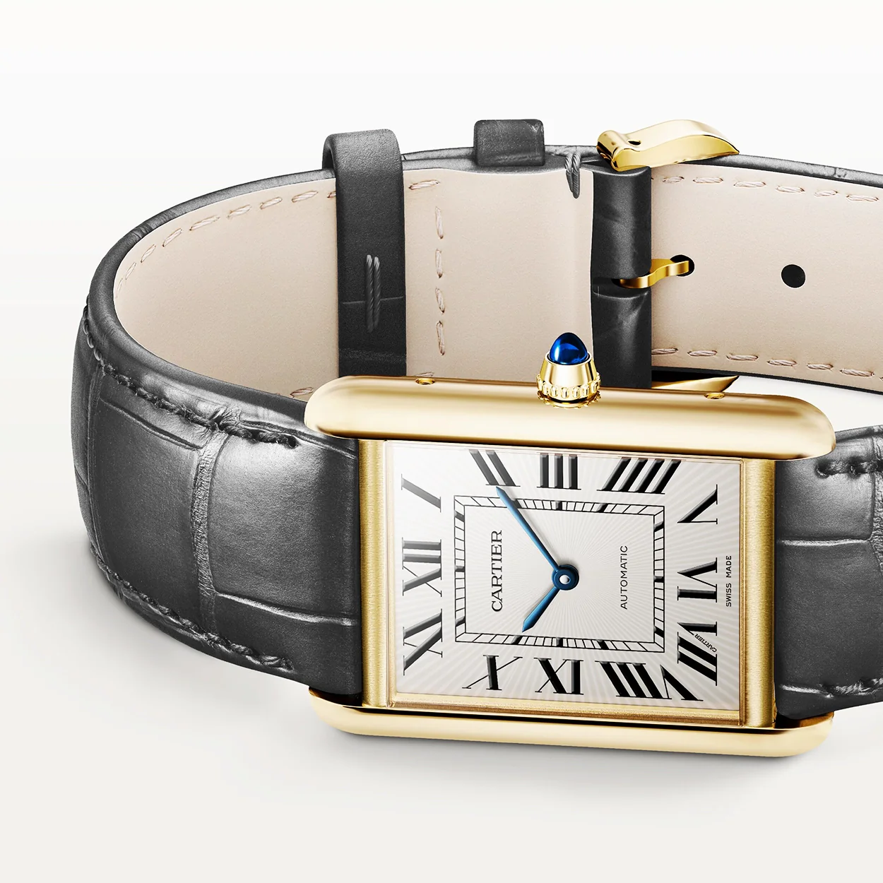 Tank Louis Cartier XL 18ct Yellow Gold Silver Dial Automatic Watch - Image 4