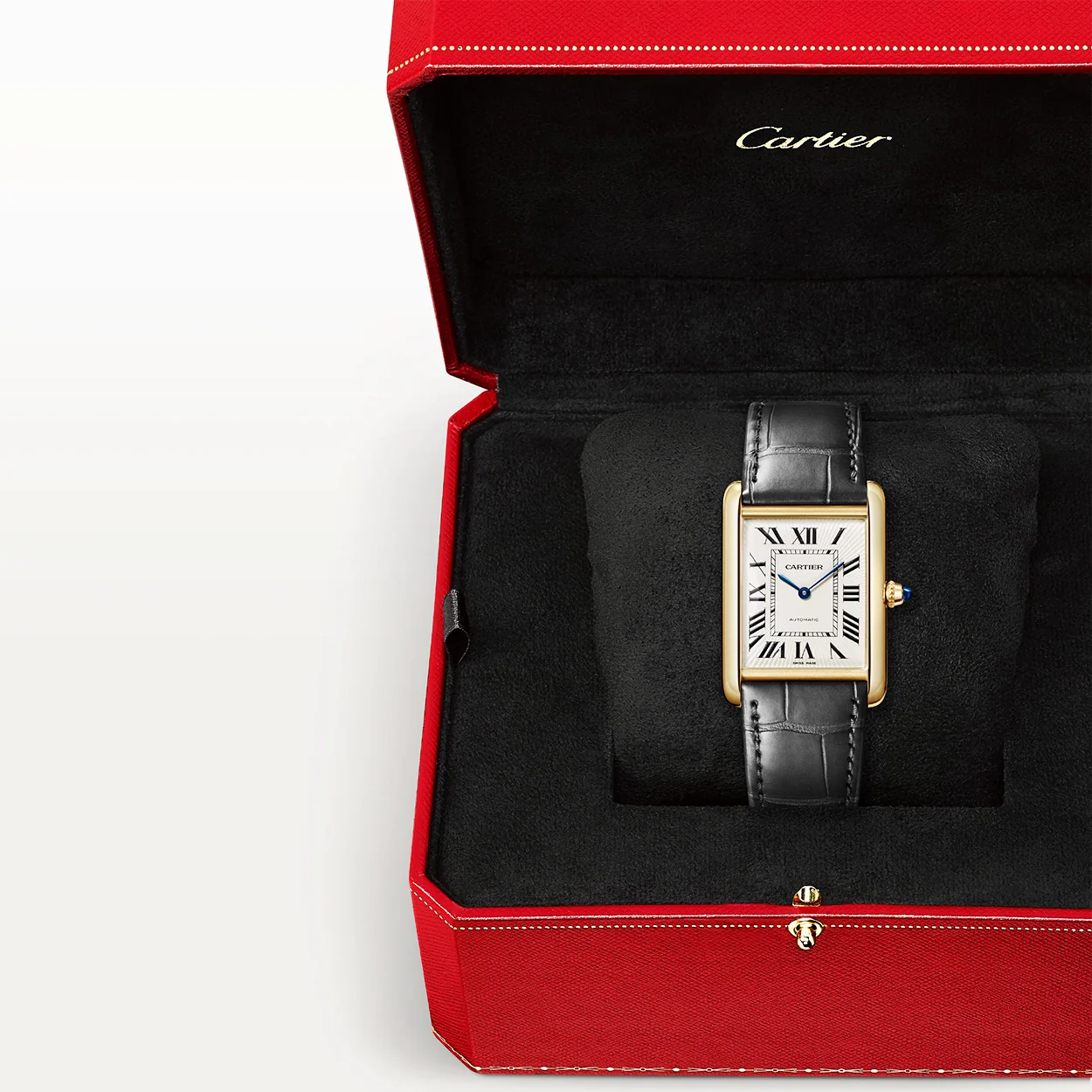 Tank Louis Cartier XL 18ct Yellow Gold Silver Dial Automatic Watch - Image 6